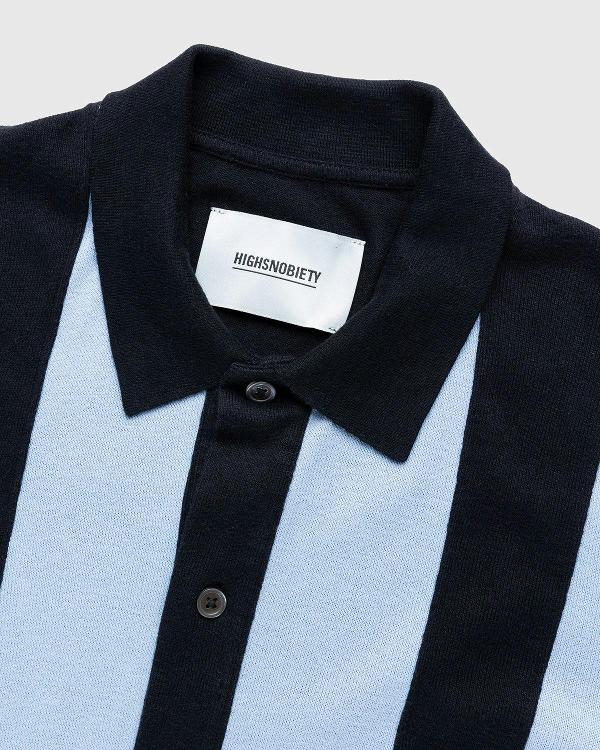 Highsnobiety - Knit Bowling Shirt Blue Black - Clothing - Blue - Image 3