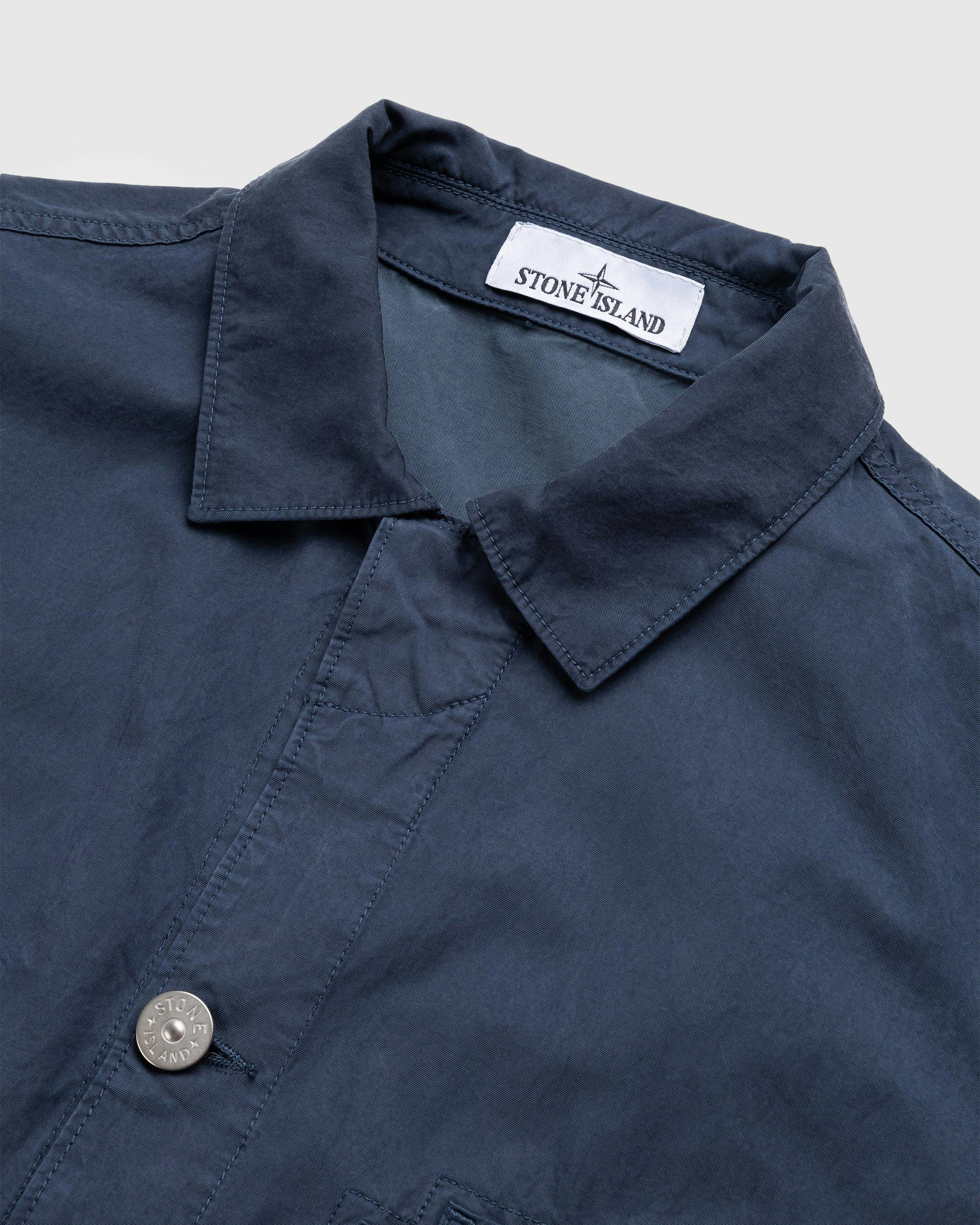 Stone Island - Overshirt M/Corta Blue 11429 - Clothing - Blue - Image 5