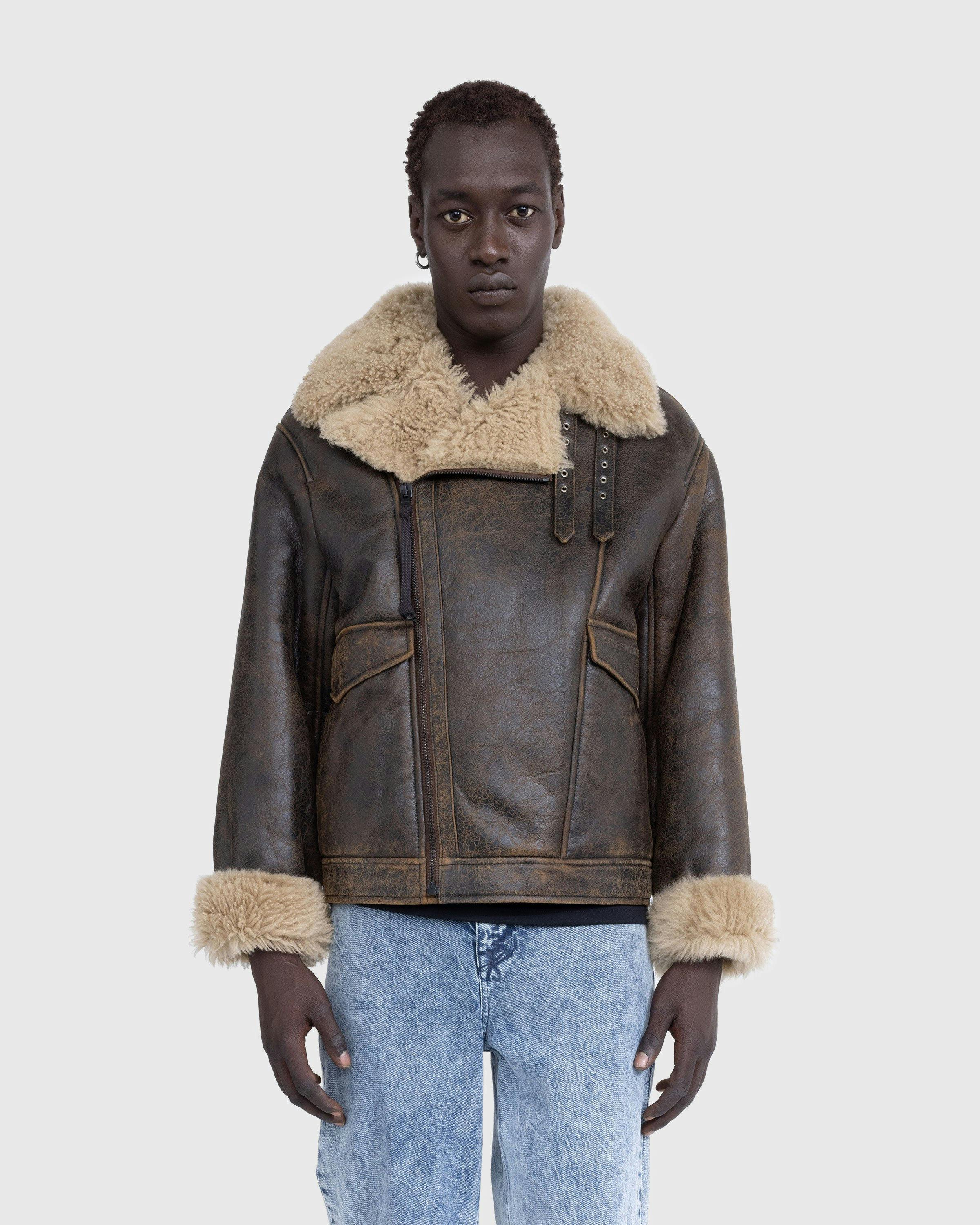 Acne Studios - Shearling Jacket Brown/Beige - Clothing - Beige - Image 2