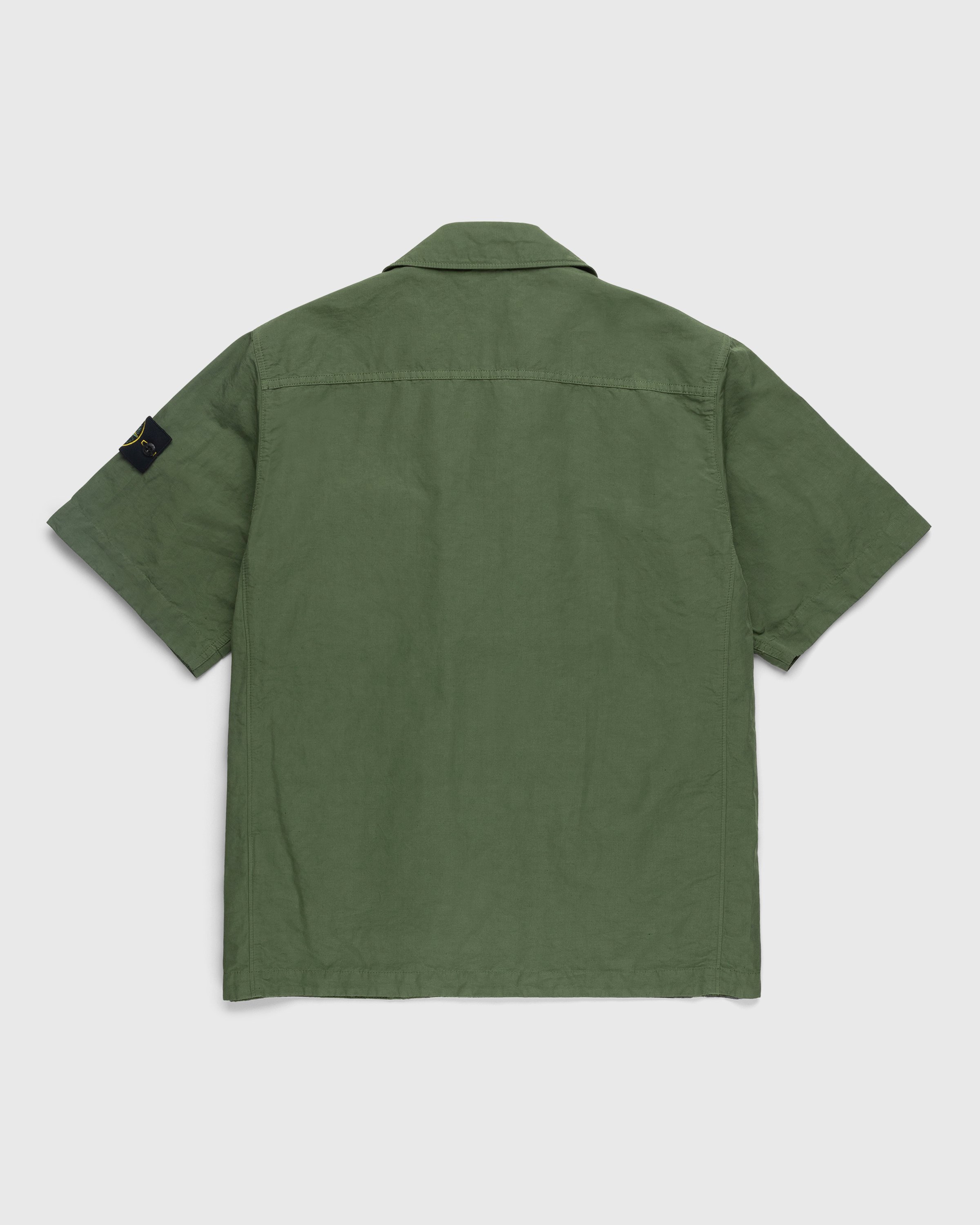 Stone Island - 42406 Garment-Dyed Shirt Jacket With Detachable Vest Olive - Clothing - Green - Image 2