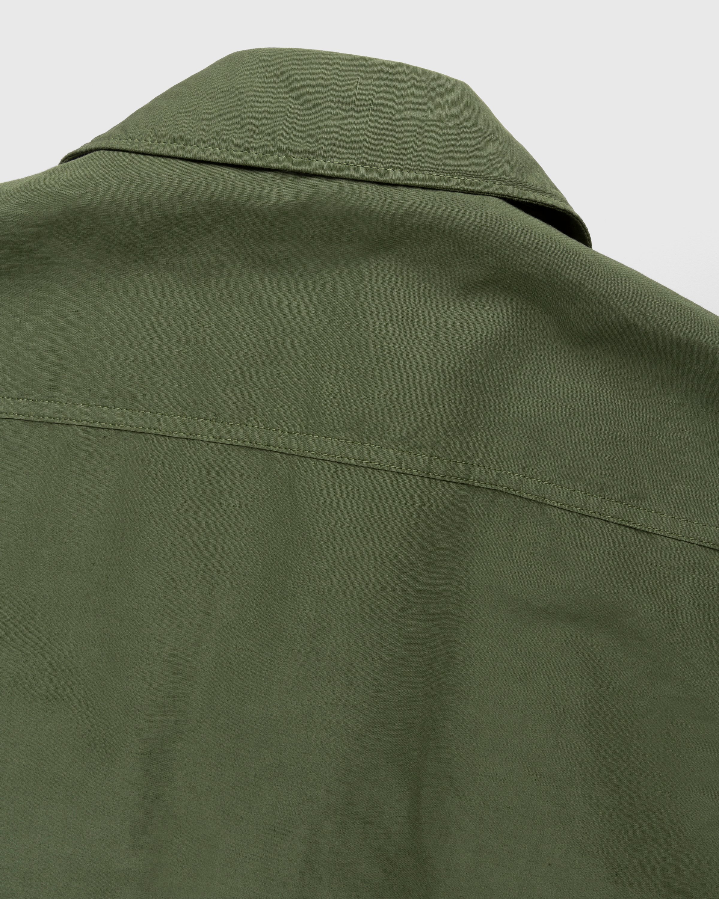 Stone Island - 42406 Garment-Dyed Shirt Jacket With Detachable Vest Olive - Clothing - Green - Image 4