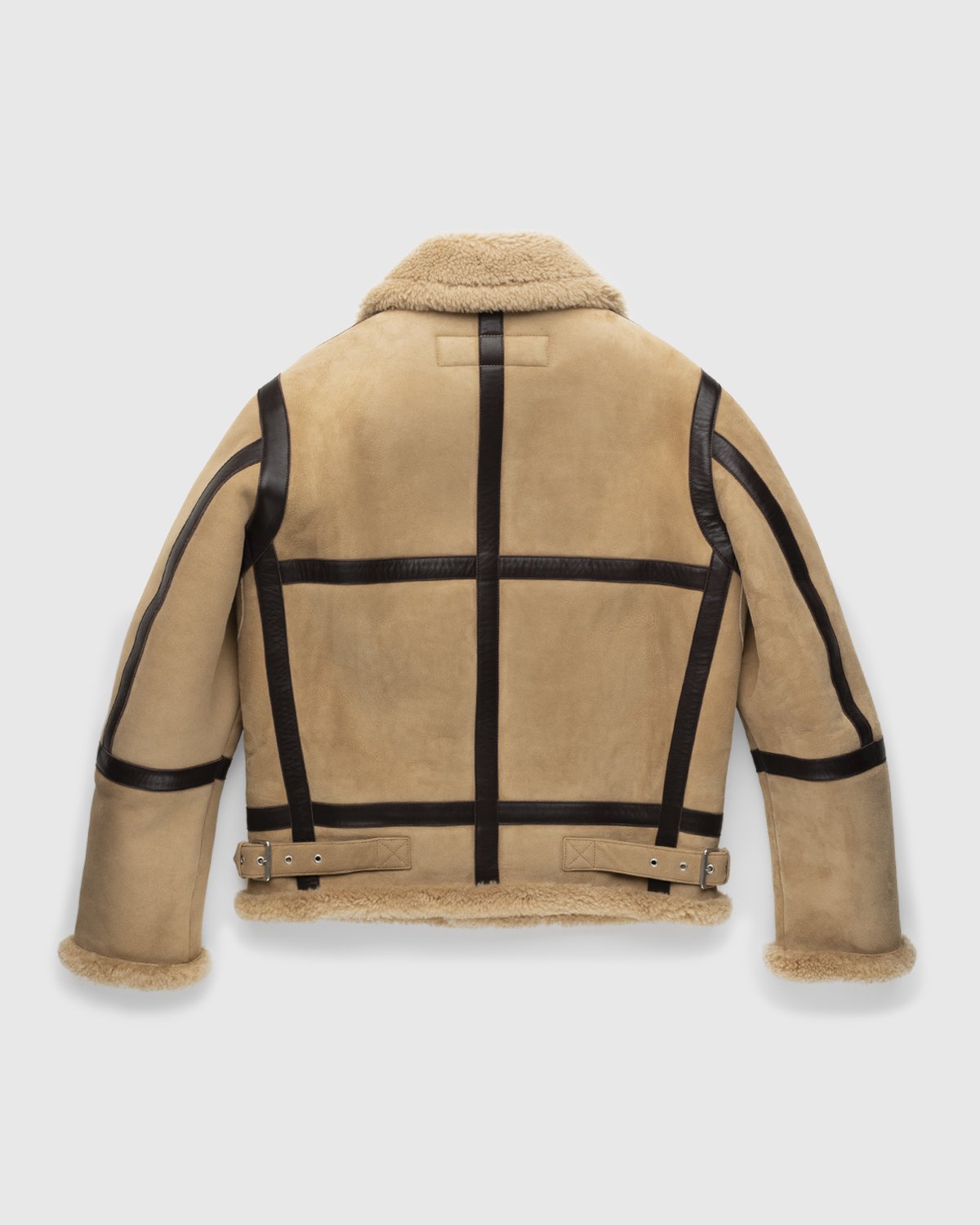 Acne Studios - Shearling Leather Jacket Almond Beige - Clothing - Beige - Image 2