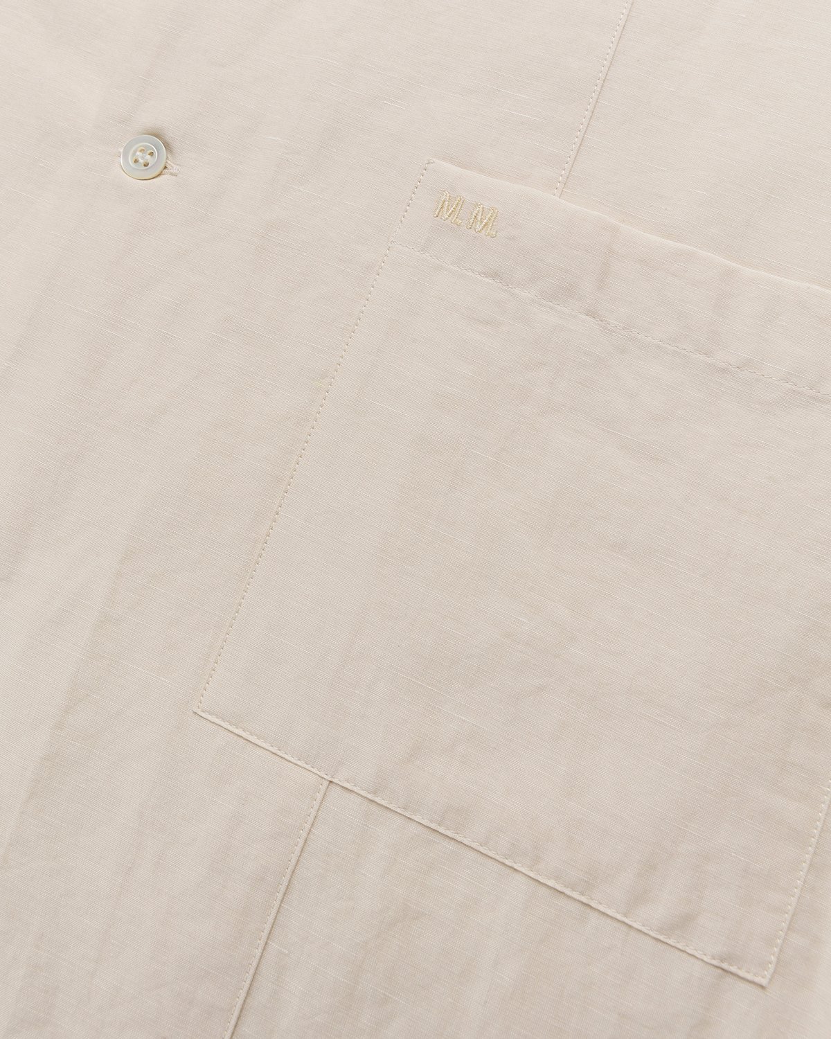Maison Margiela - Ivory Button-Up Shirt Beige - Clothing - White - Image 3