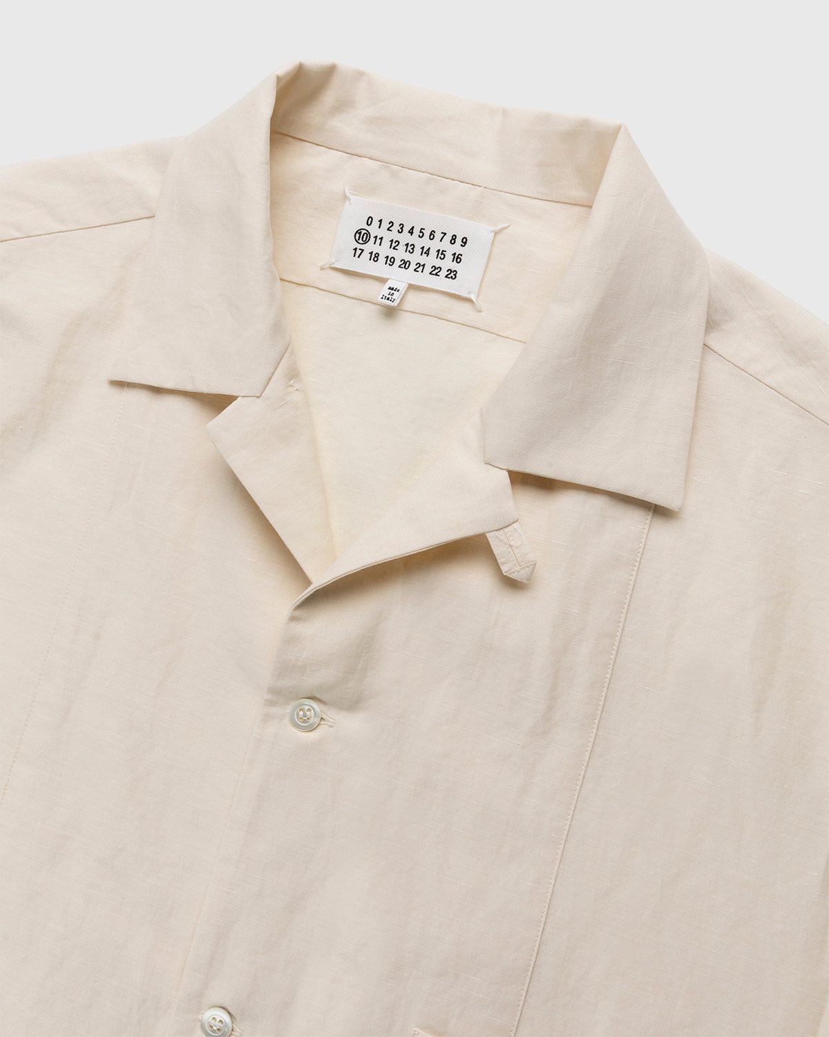 Maison Margiela - Ivory Button-Up Shirt Beige - Clothing - White - Image 4