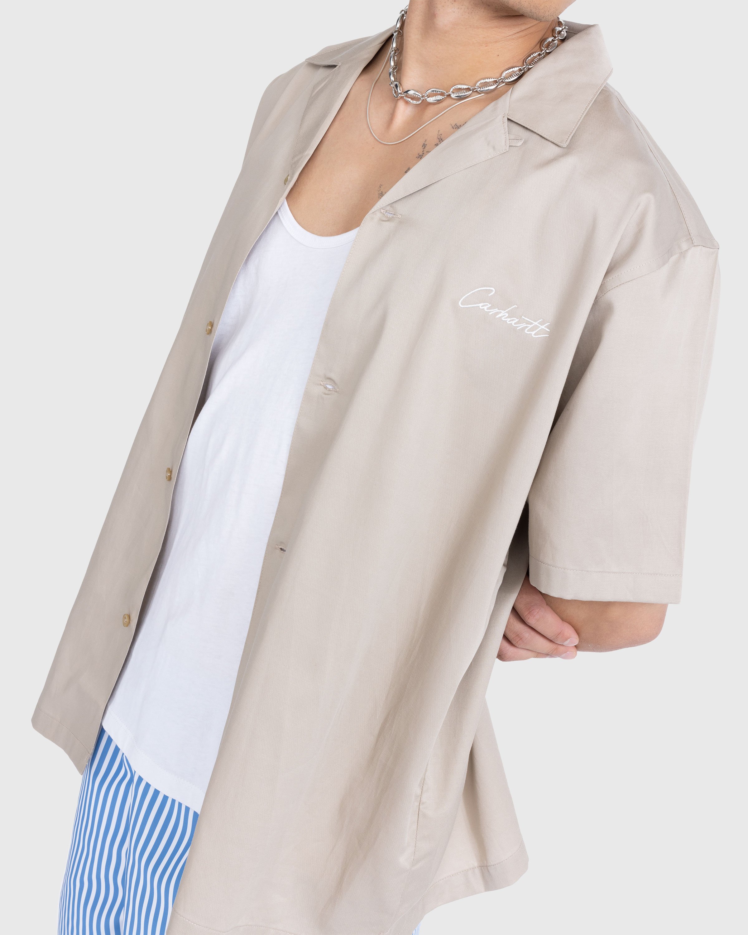 Carhartt WIP - Delray Shirt Wall/Wax - Clothing - Beige - Image 4