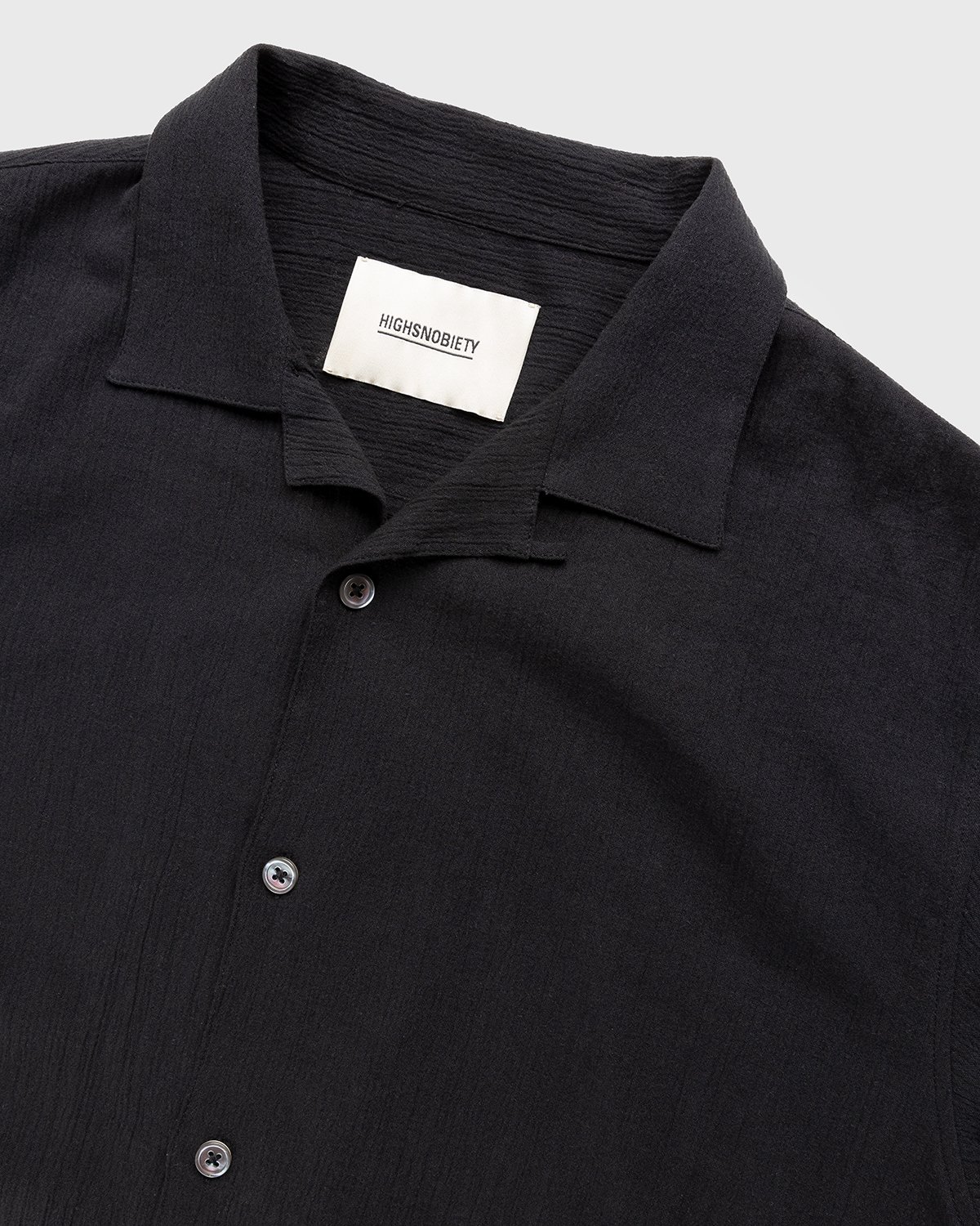 Highsnobiety - Crepe Short Sleeve Shirt Black - Clothing - Black - Image 4