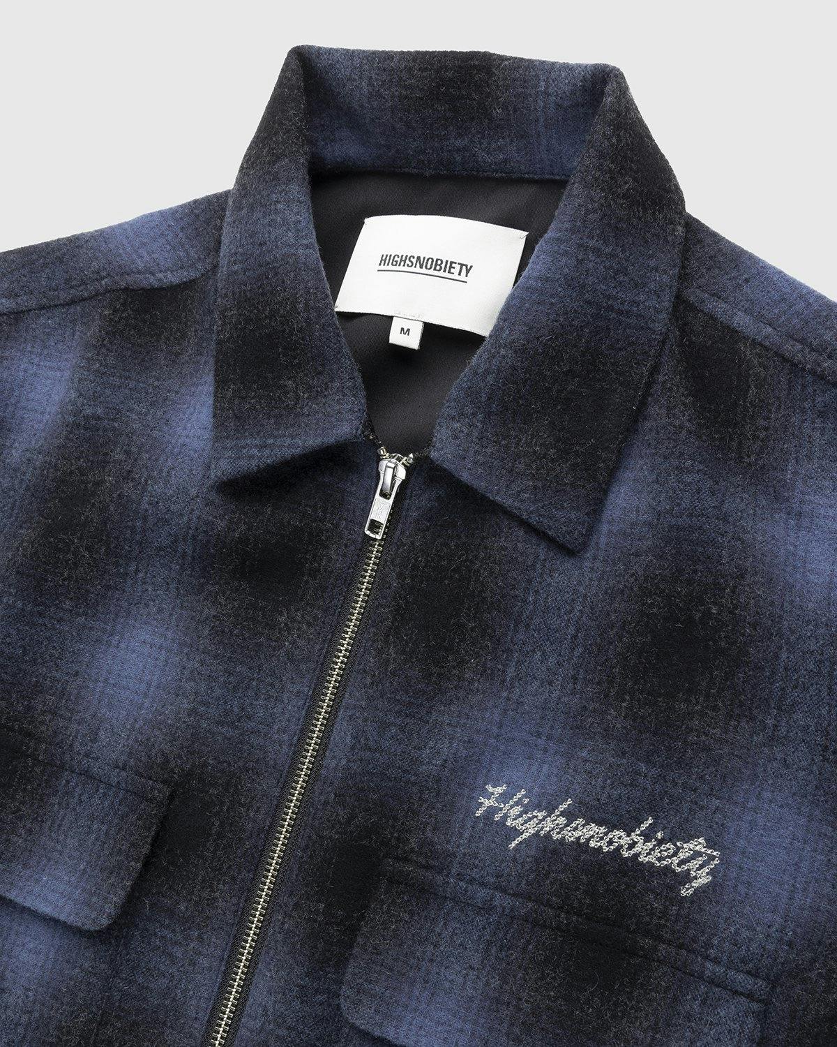 Highsnobiety - Plaid Zip Shirt Blue Black - Clothing - Blue - Image 3