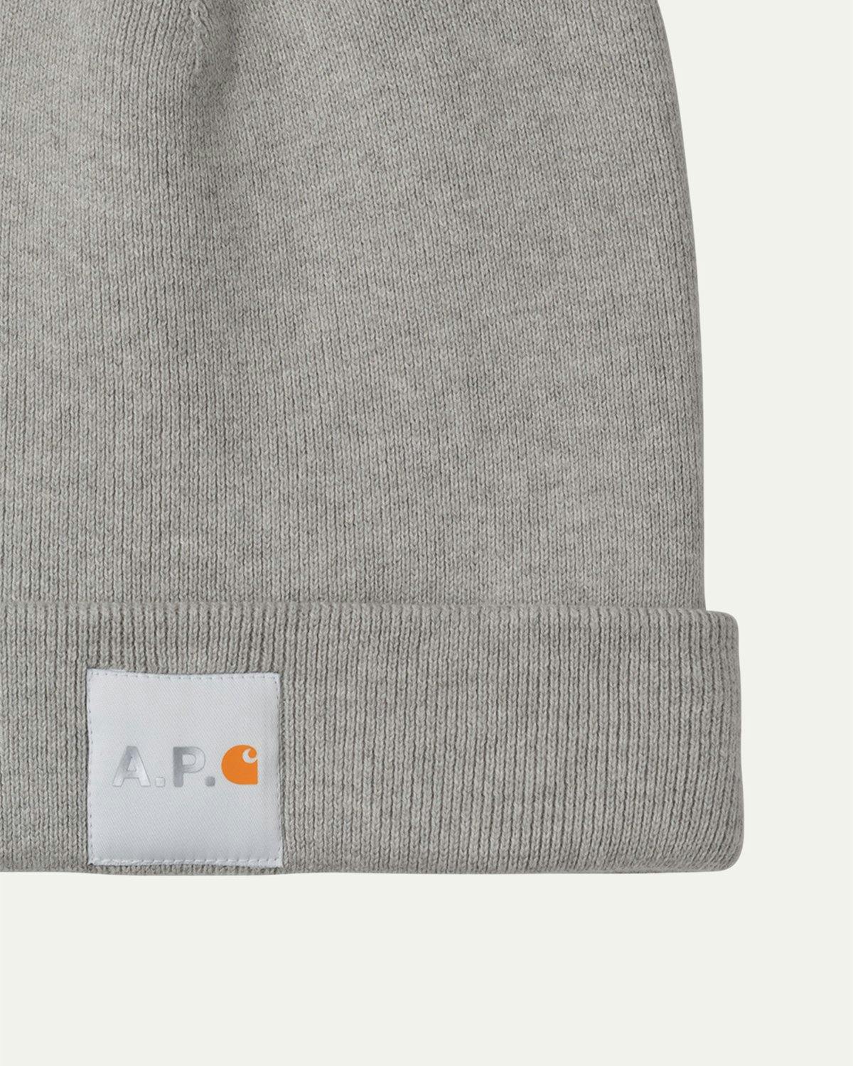 A.P.C. x Carhartt WIP - Watchtower Beanie Grey - Hats - Grey - Image 2