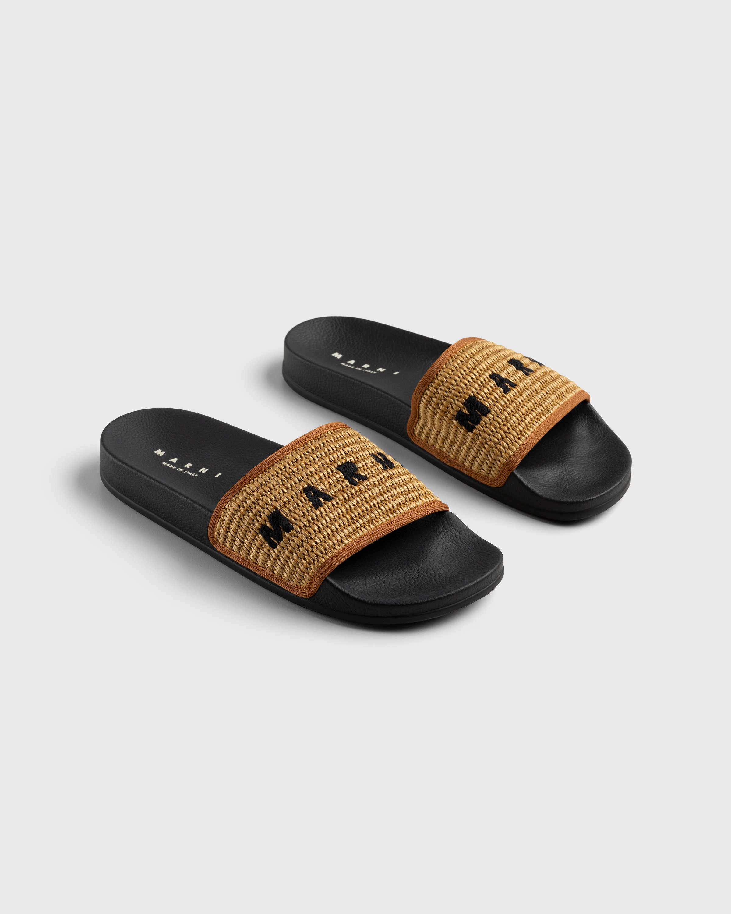 Marni - Raffia Logo Sandal Black - Footwear - Black - Image 4