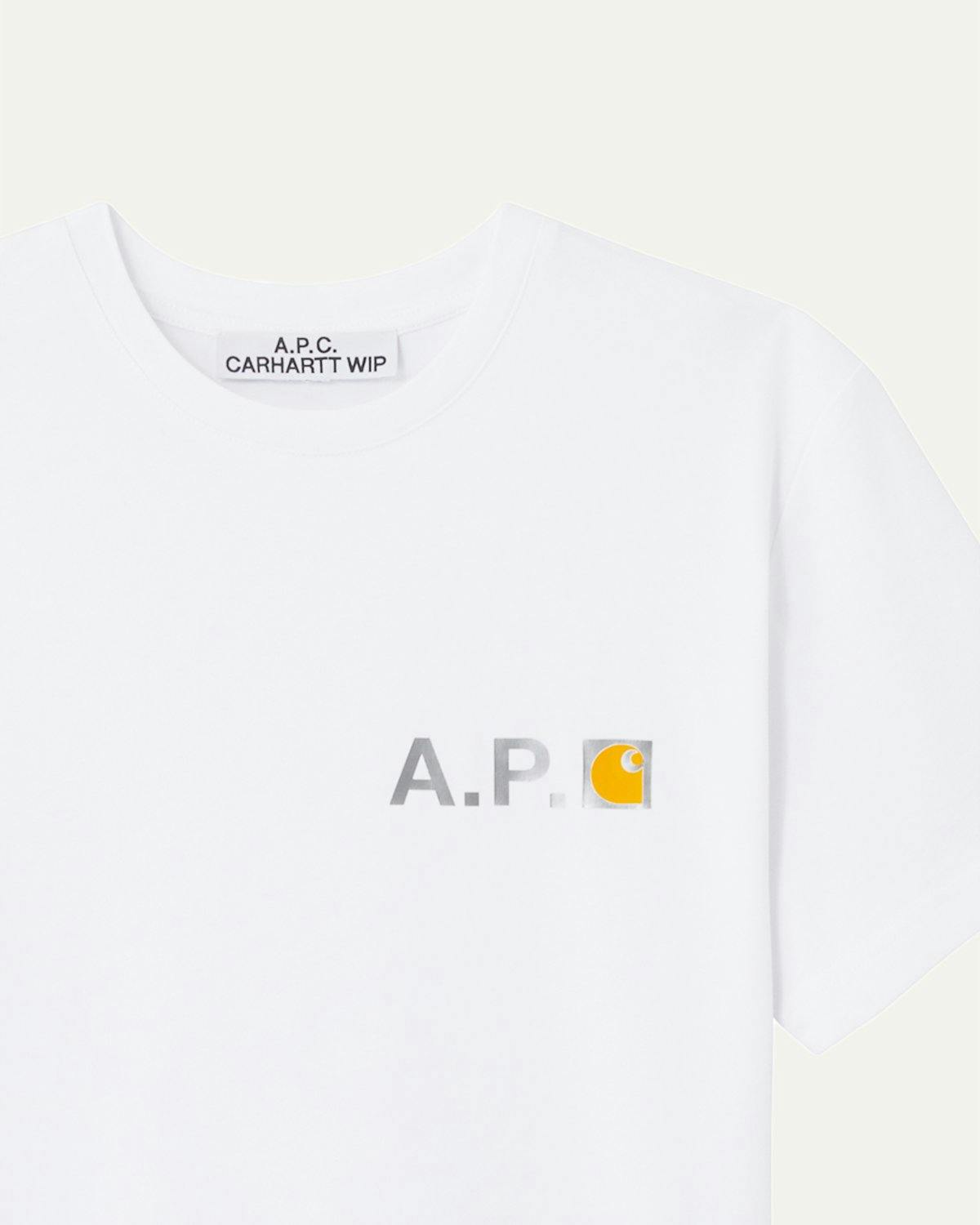 A.P.C. x Carhartt WIP - Fire T-Shirt White - Tops - White - Image 3