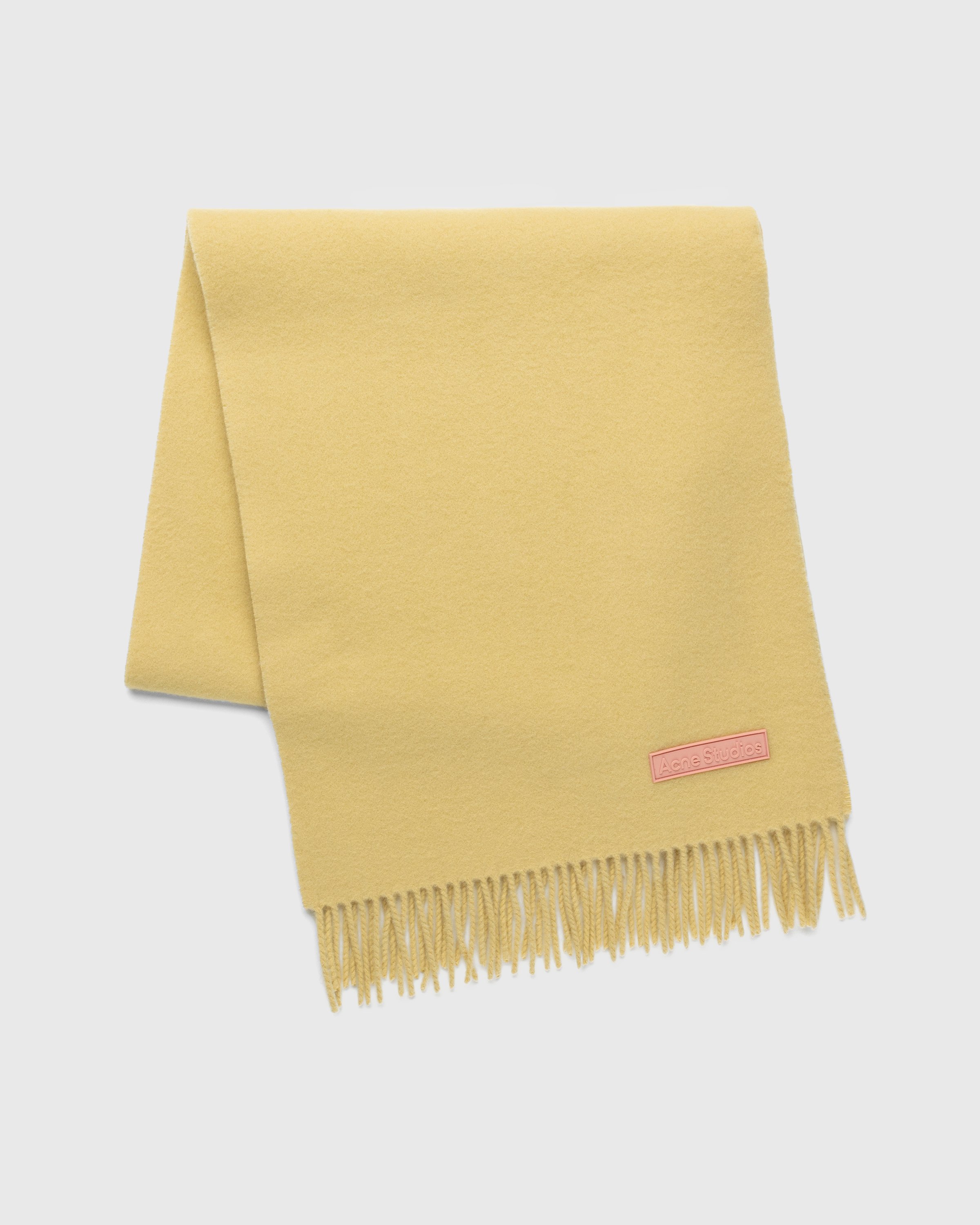 Acne Studios - Wool Fringe Scarf Yellow - Accessories - Yellow - Image 2