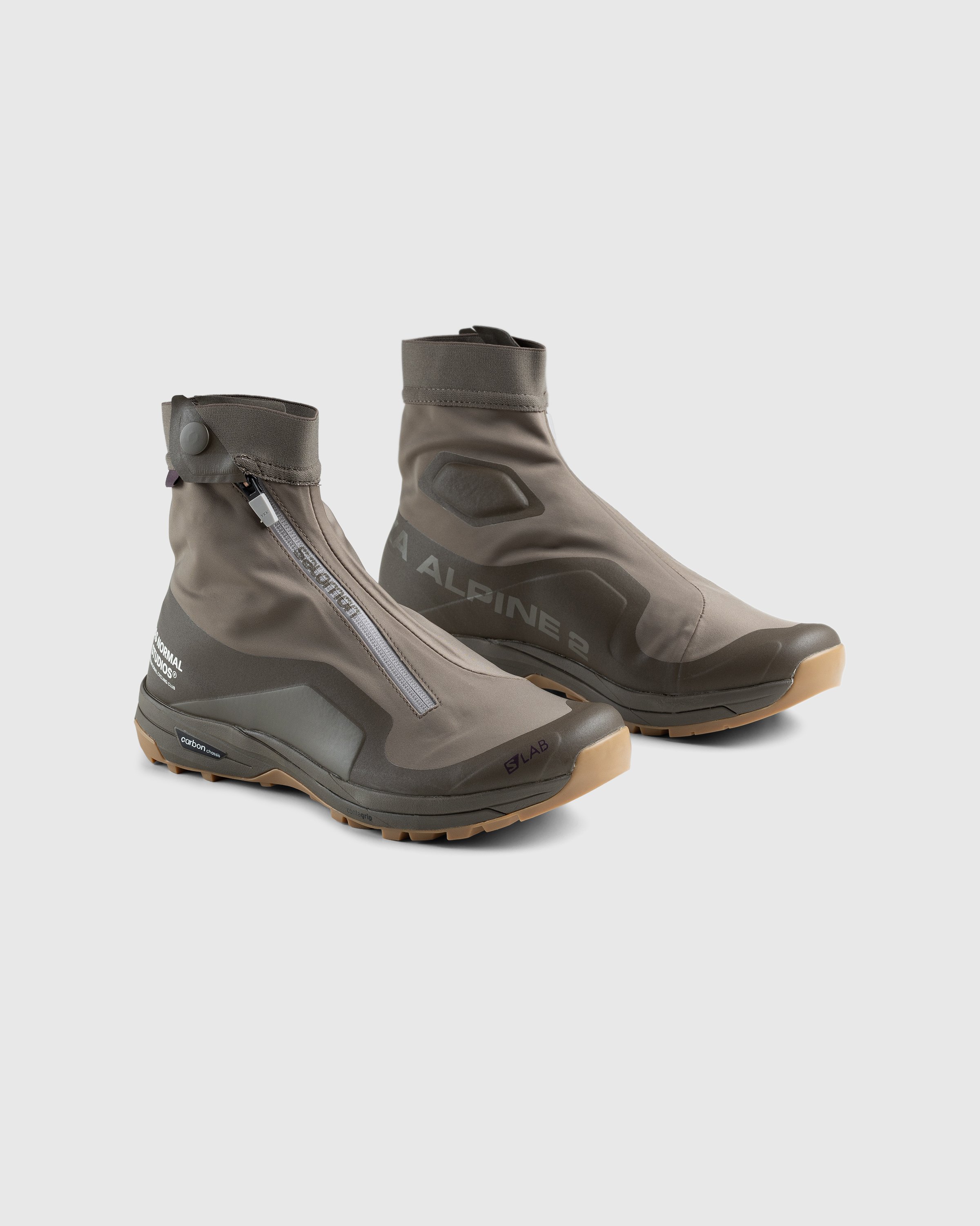 Salomon x PAS NORMAL STUDIOS - XA-Alpine 2 Moss Gray/Deep Lichen Green/Gull - Footwear - Brown - Image 3