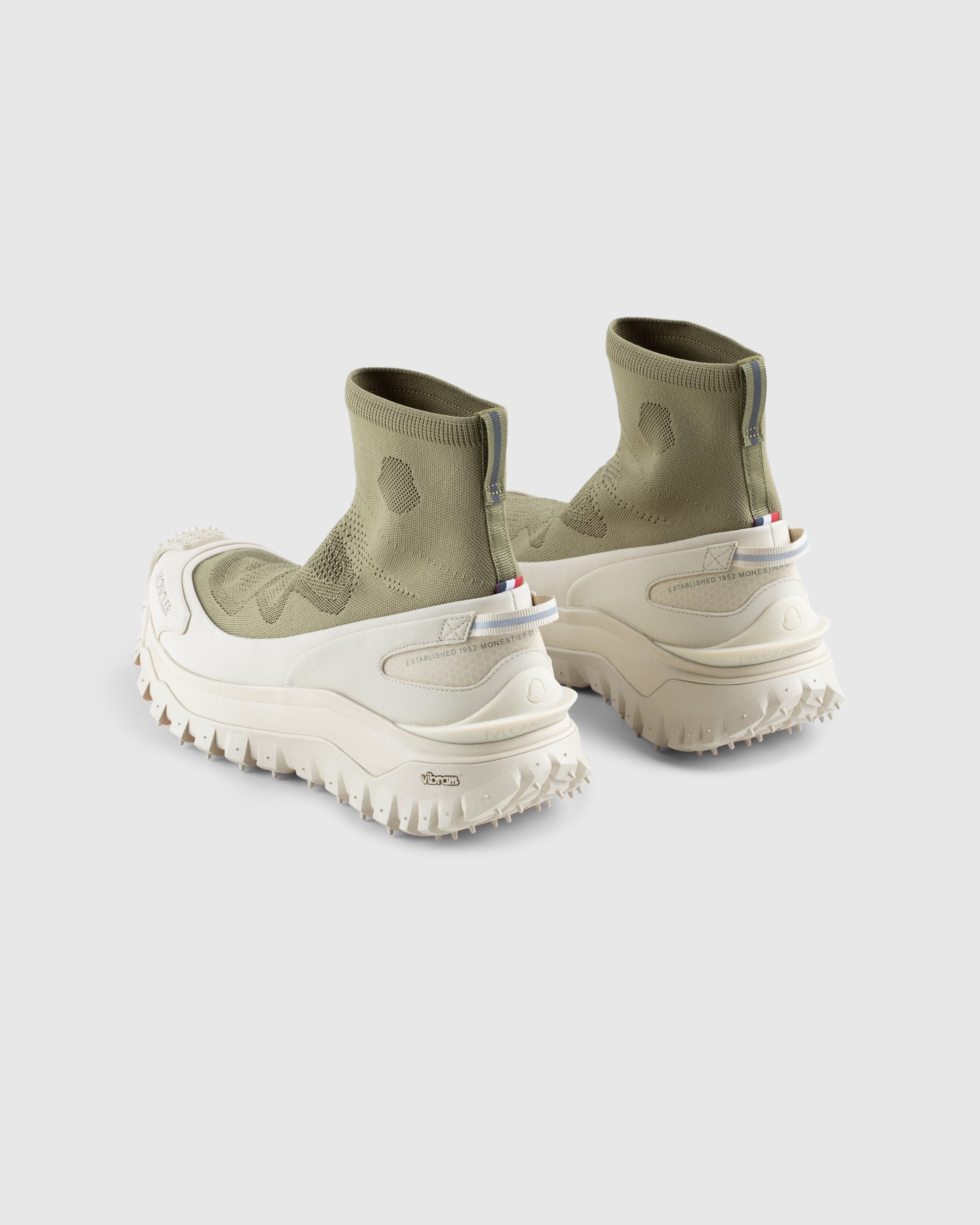 Moncler - Trailgrip Knit High Top Sneakers Medium Green - Footwear - Green - Image 4