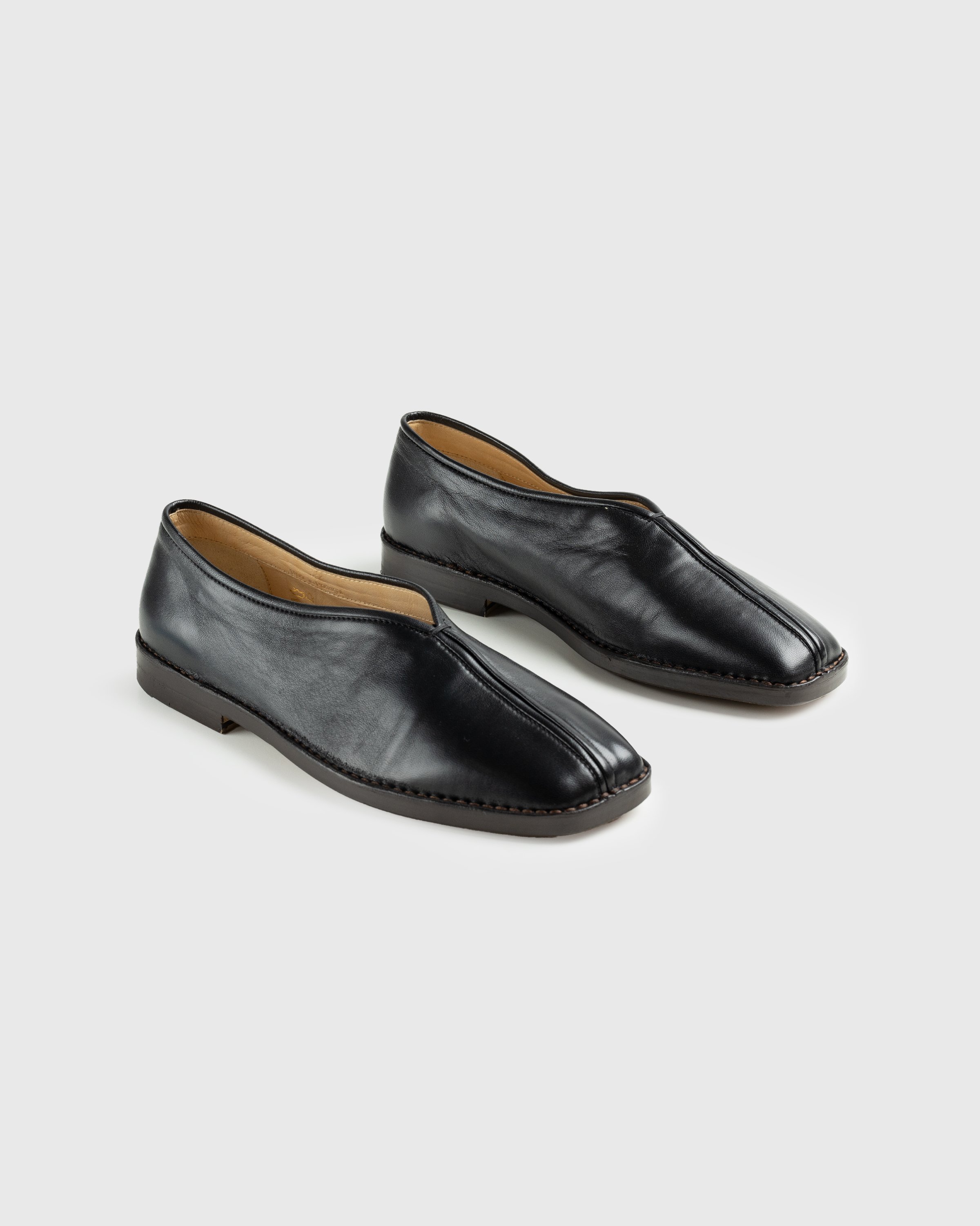 Lemaire - Flat Piped Slippers - Footwear - Black - Image 3
