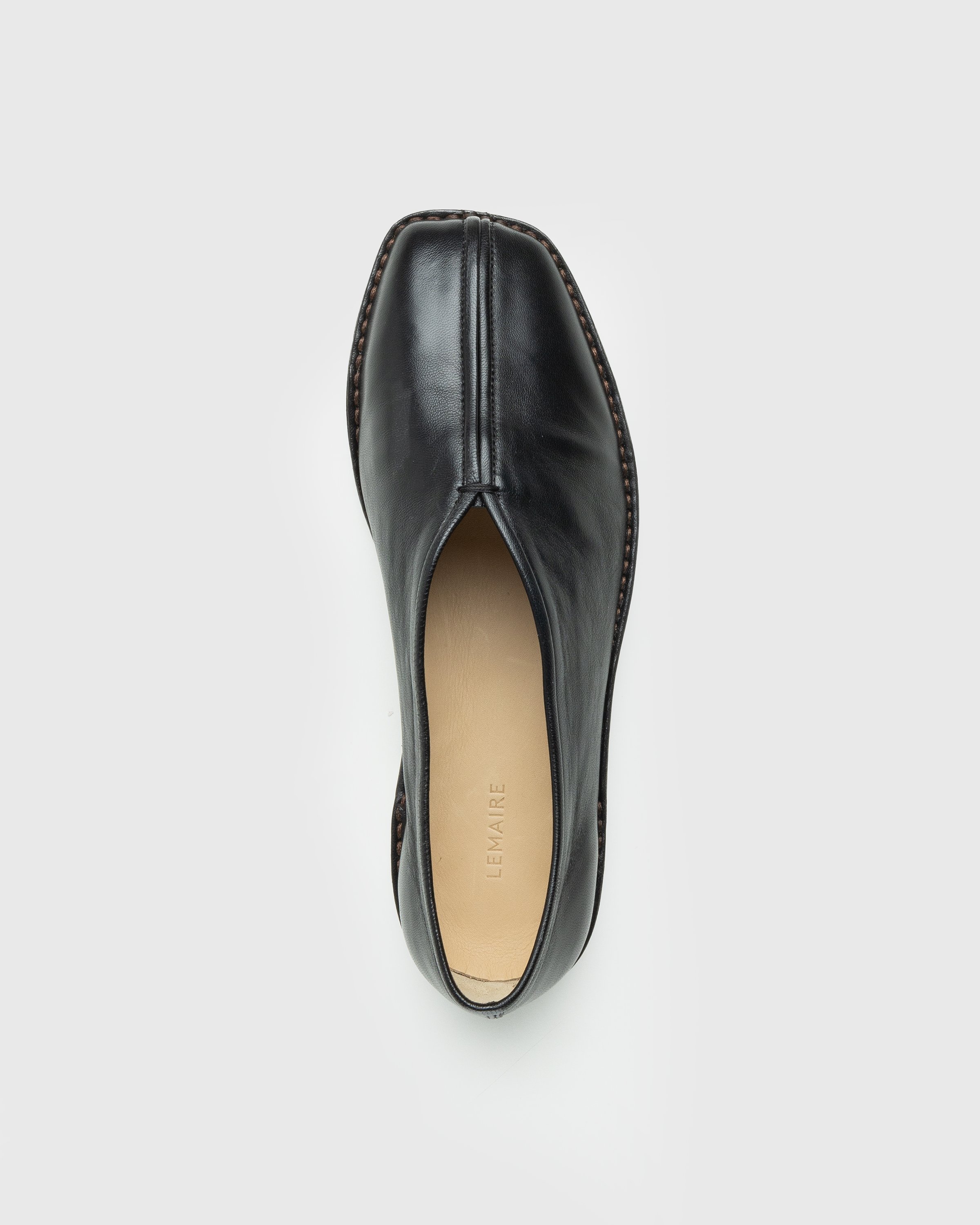 Lemaire - Flat Piped Slippers - Footwear - Black - Image 5