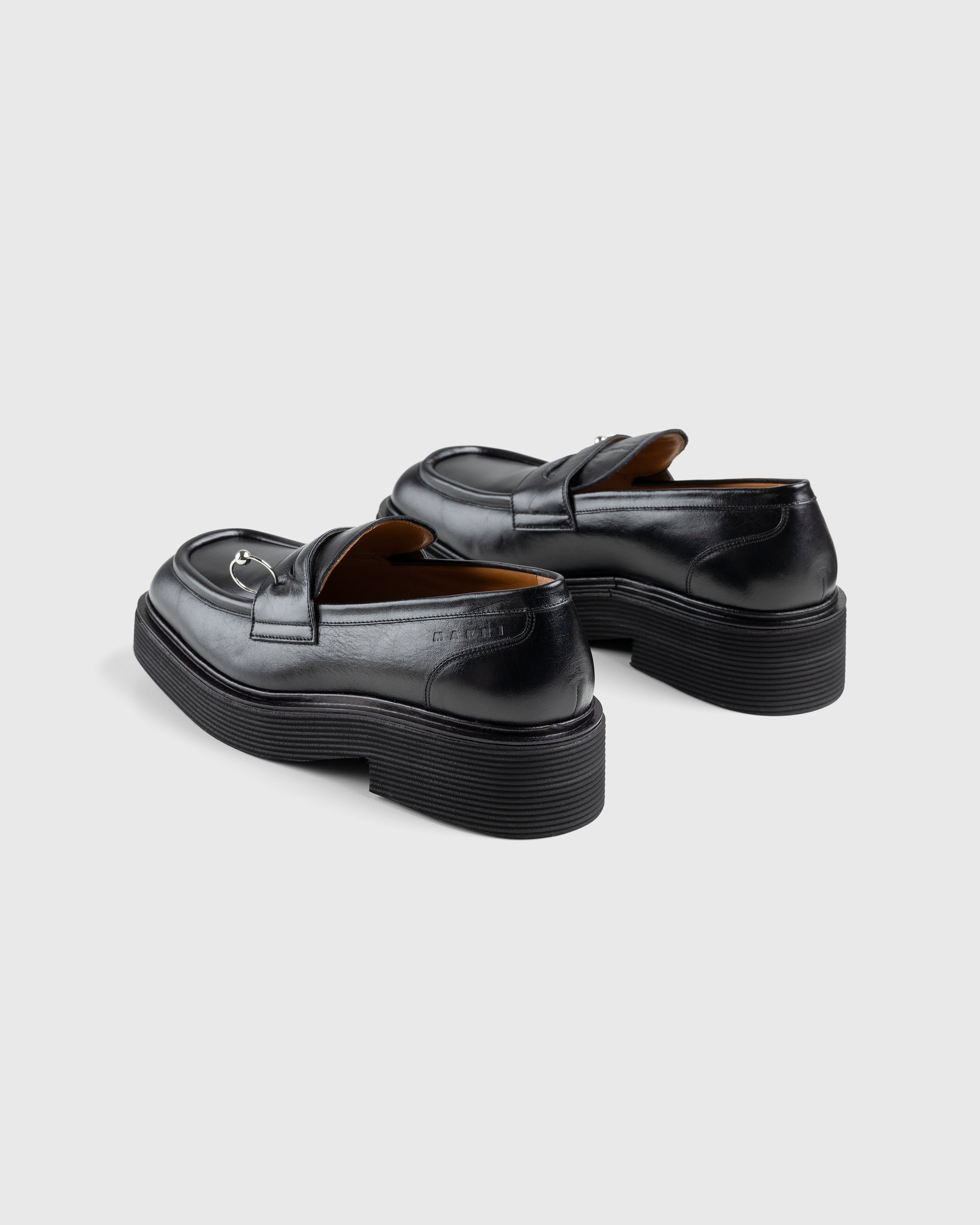 Marni - Shiny Leather Moccasin Black - Footwear - Black - Image 3