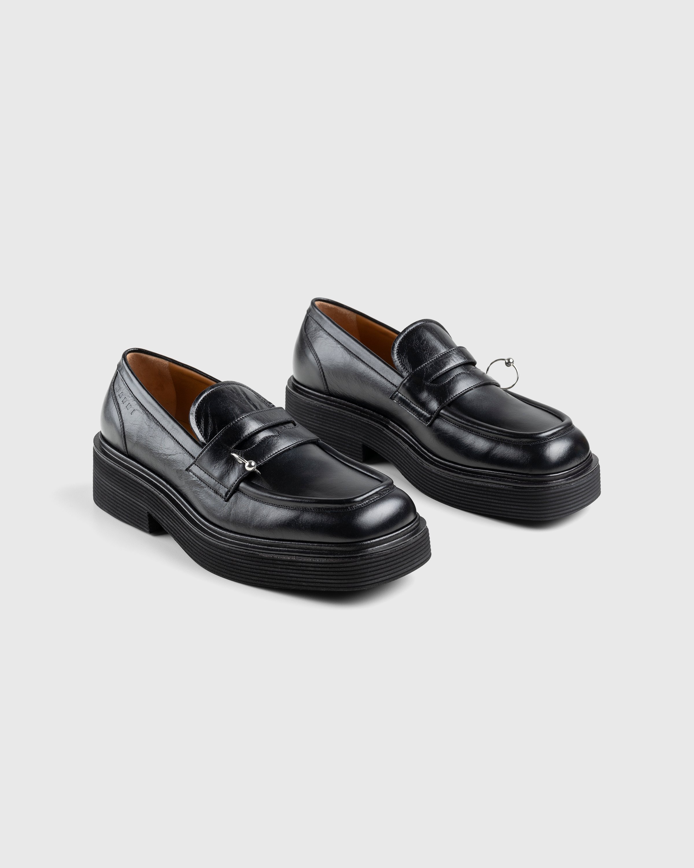 Marni - Shiny Leather Moccasin Black - Footwear - Black - Image 4
