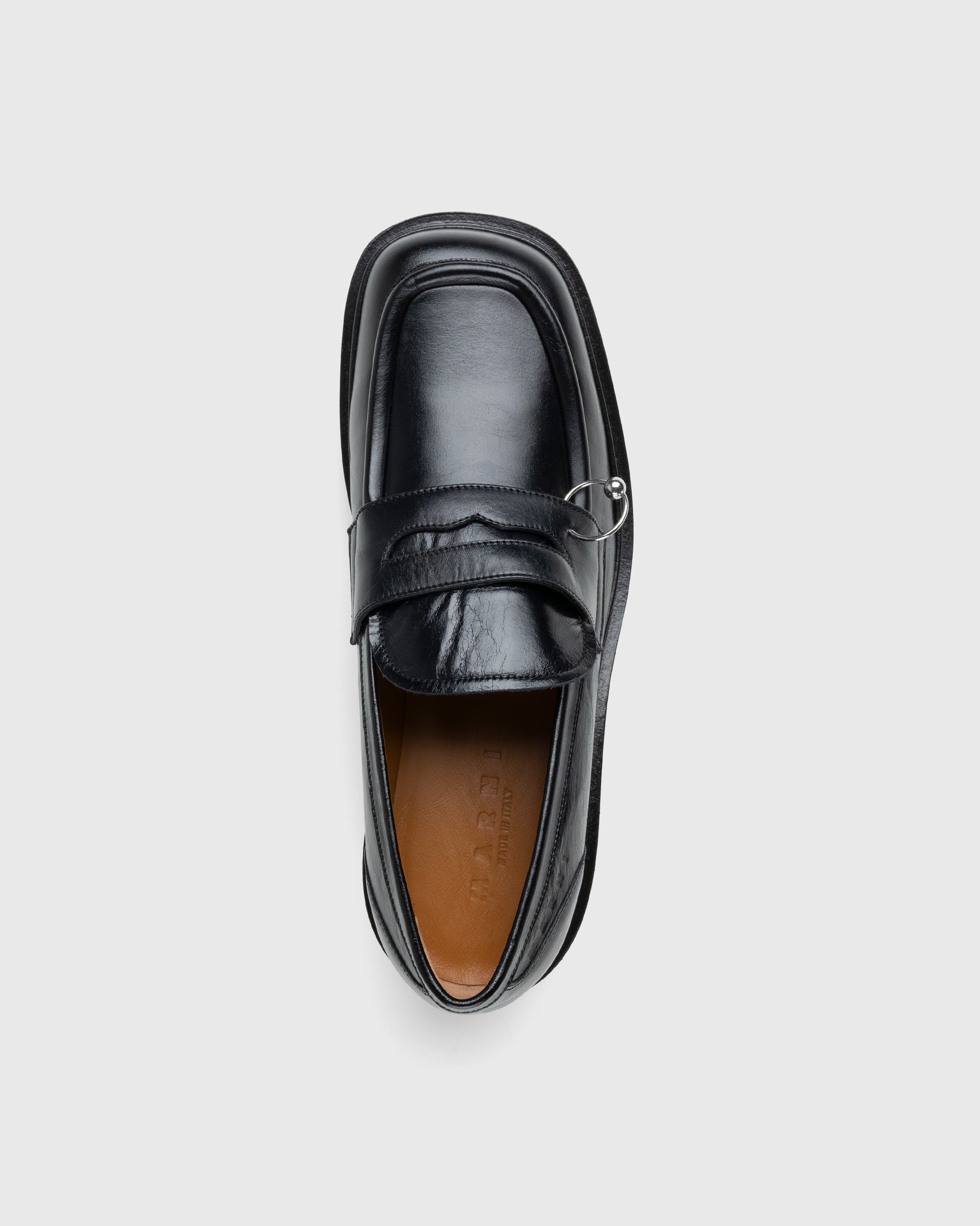 Marni - Shiny Leather Moccasin Black - Footwear - Black - Image 5