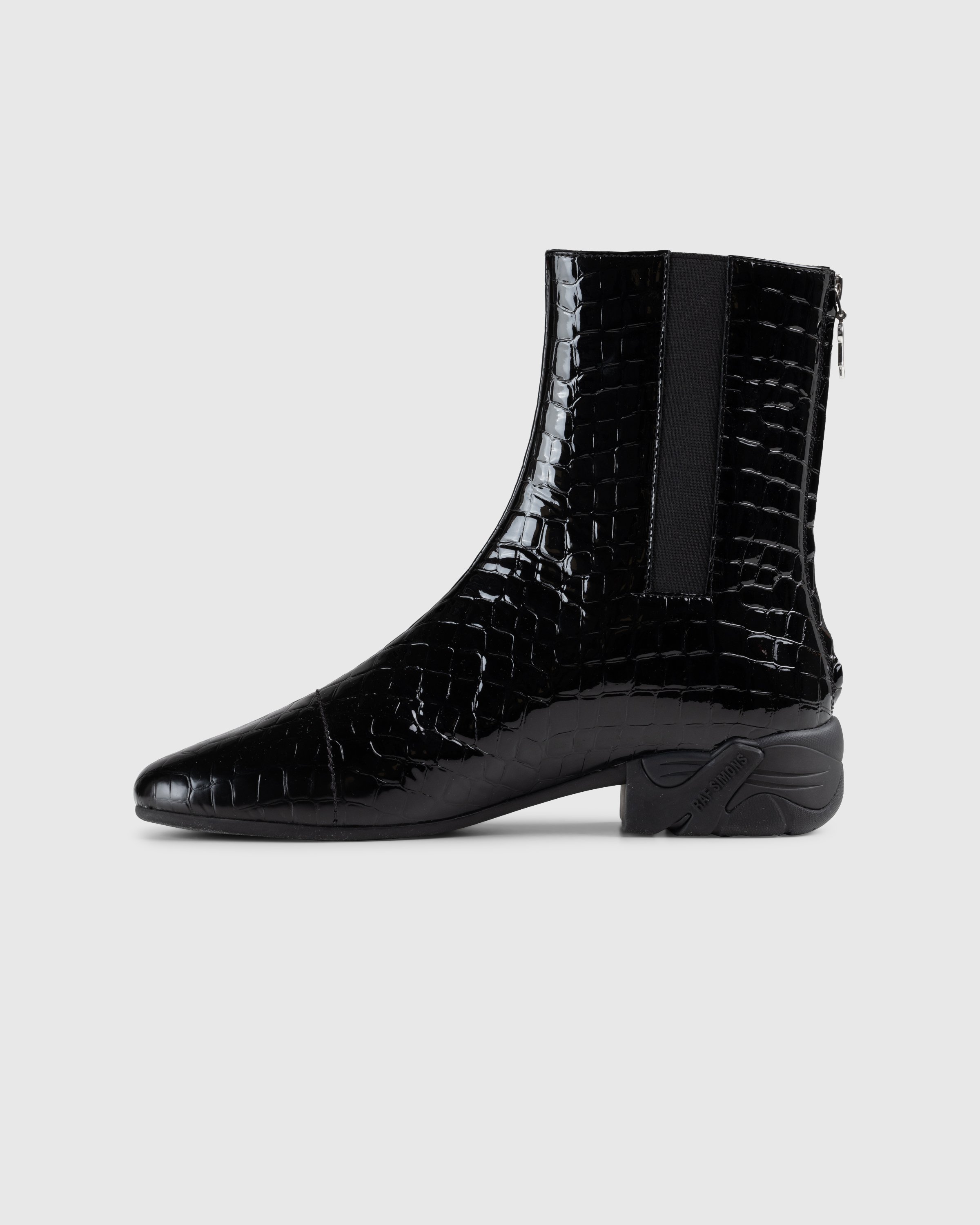 Raf Simons - Solaris High Leather Boot Black Croc - Footwear - Black - Image 2
