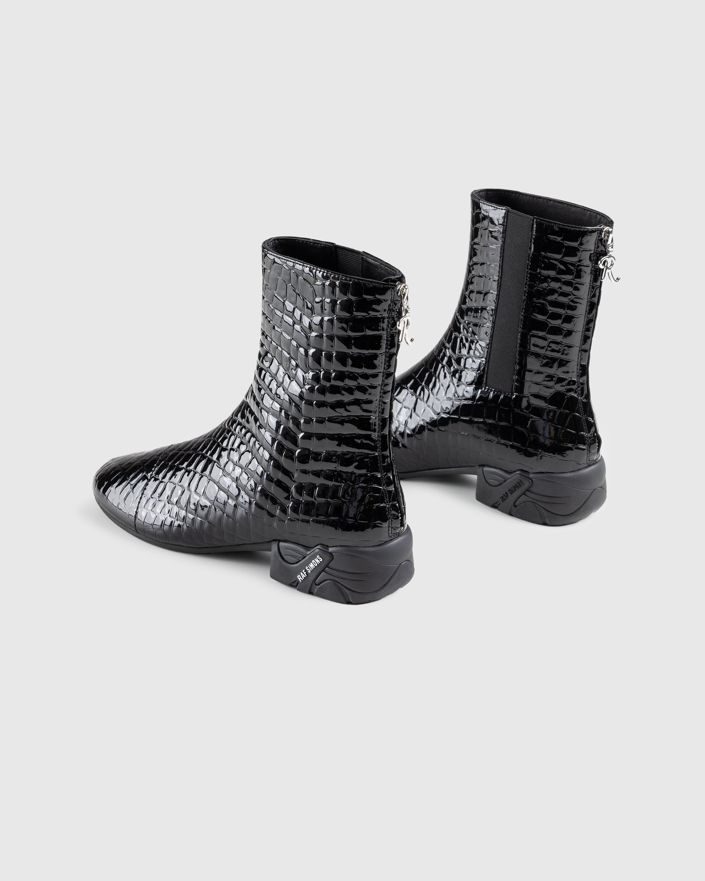 Raf Simons - Solaris High Leather Boot Black Croc - Footwear - Black - Image 4