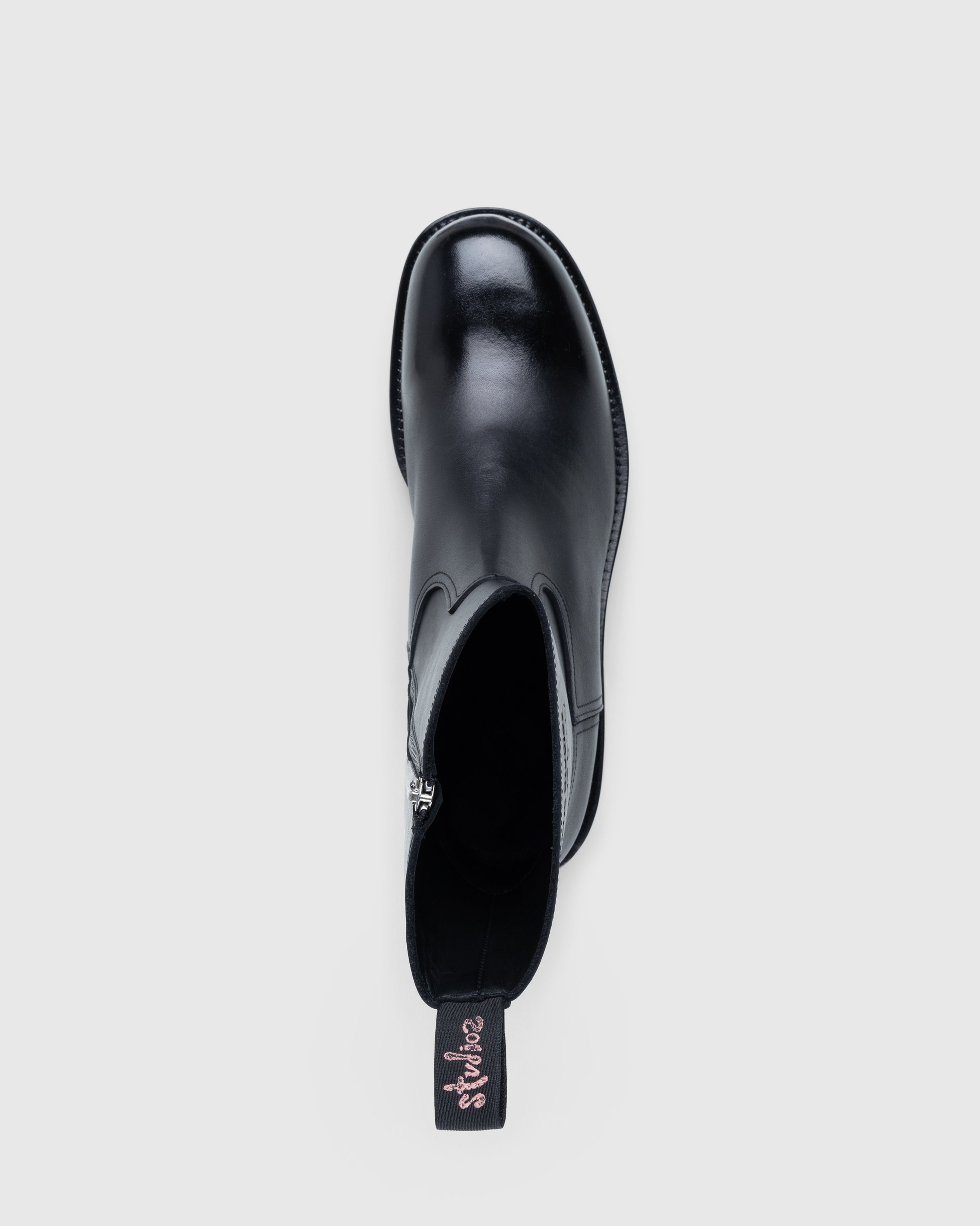Acne Studios - Sprayed Leather Ankle Boots Black - Footwear - Black - Image 5