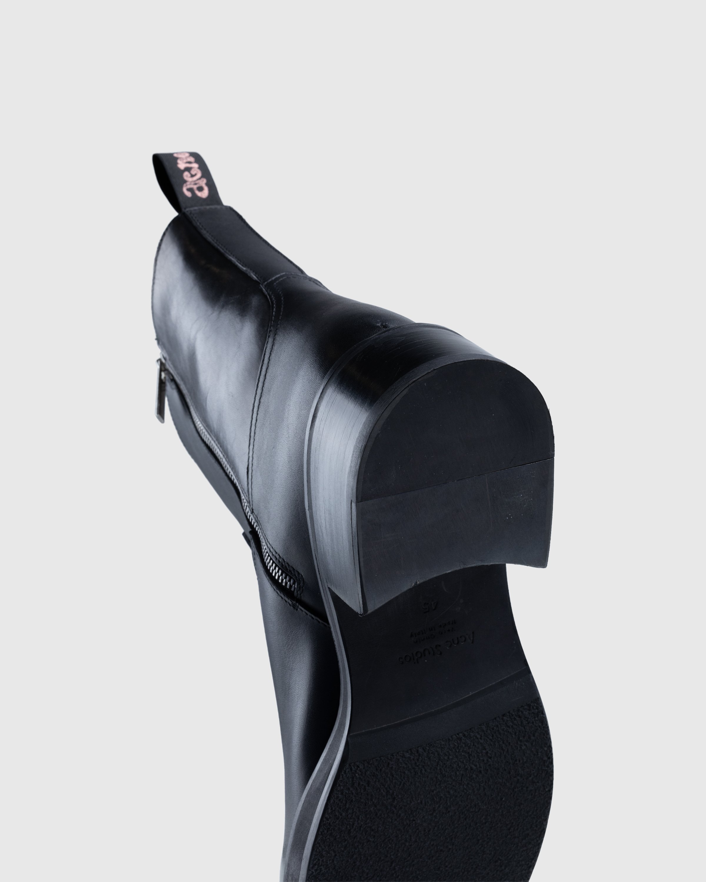 Acne Studios - Sprayed Leather Ankle Boots Black - Footwear - Black - Image 6