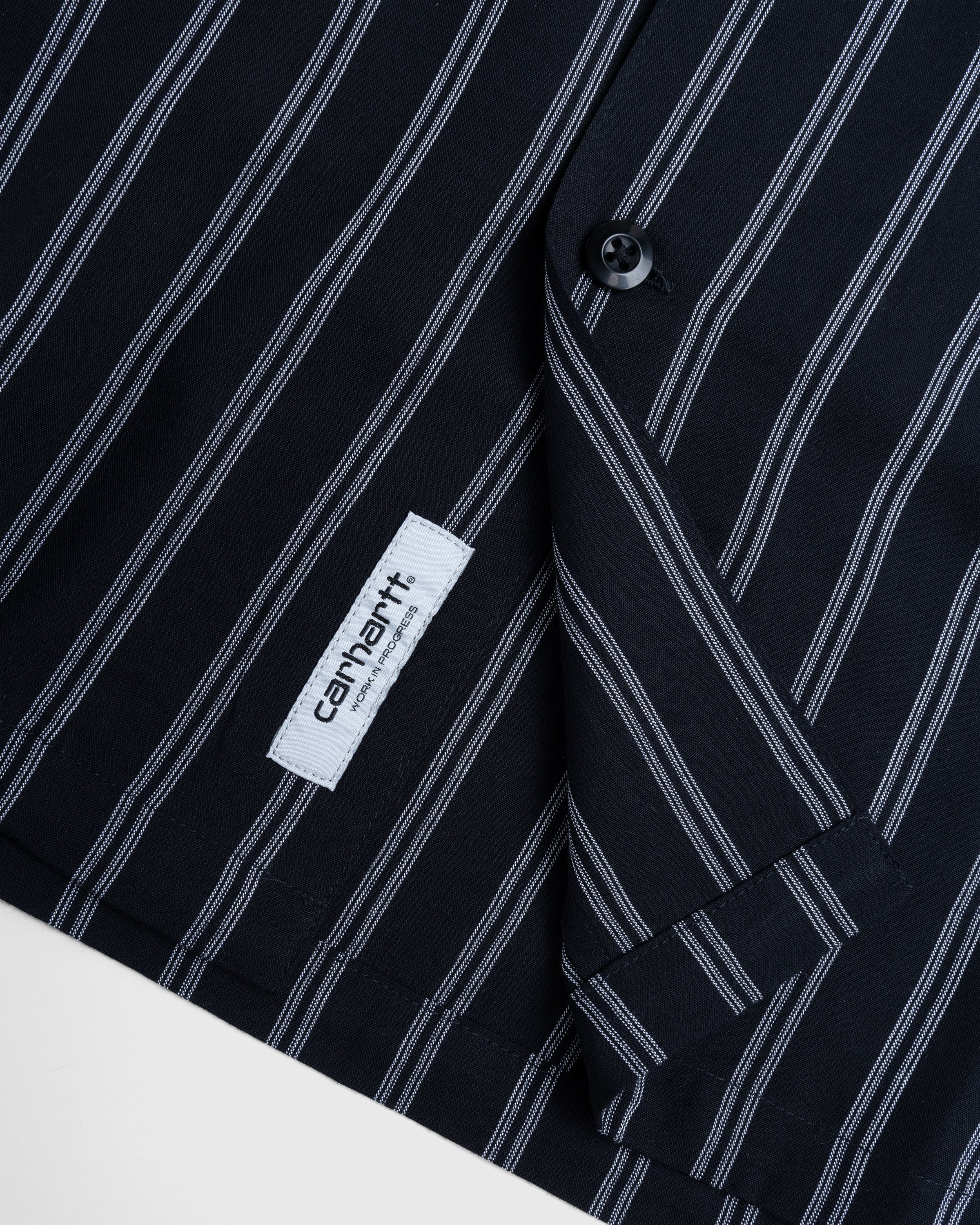 Carhartt WIP - Reyes Stripe Shirt Black - Clothing - Black - Image 5