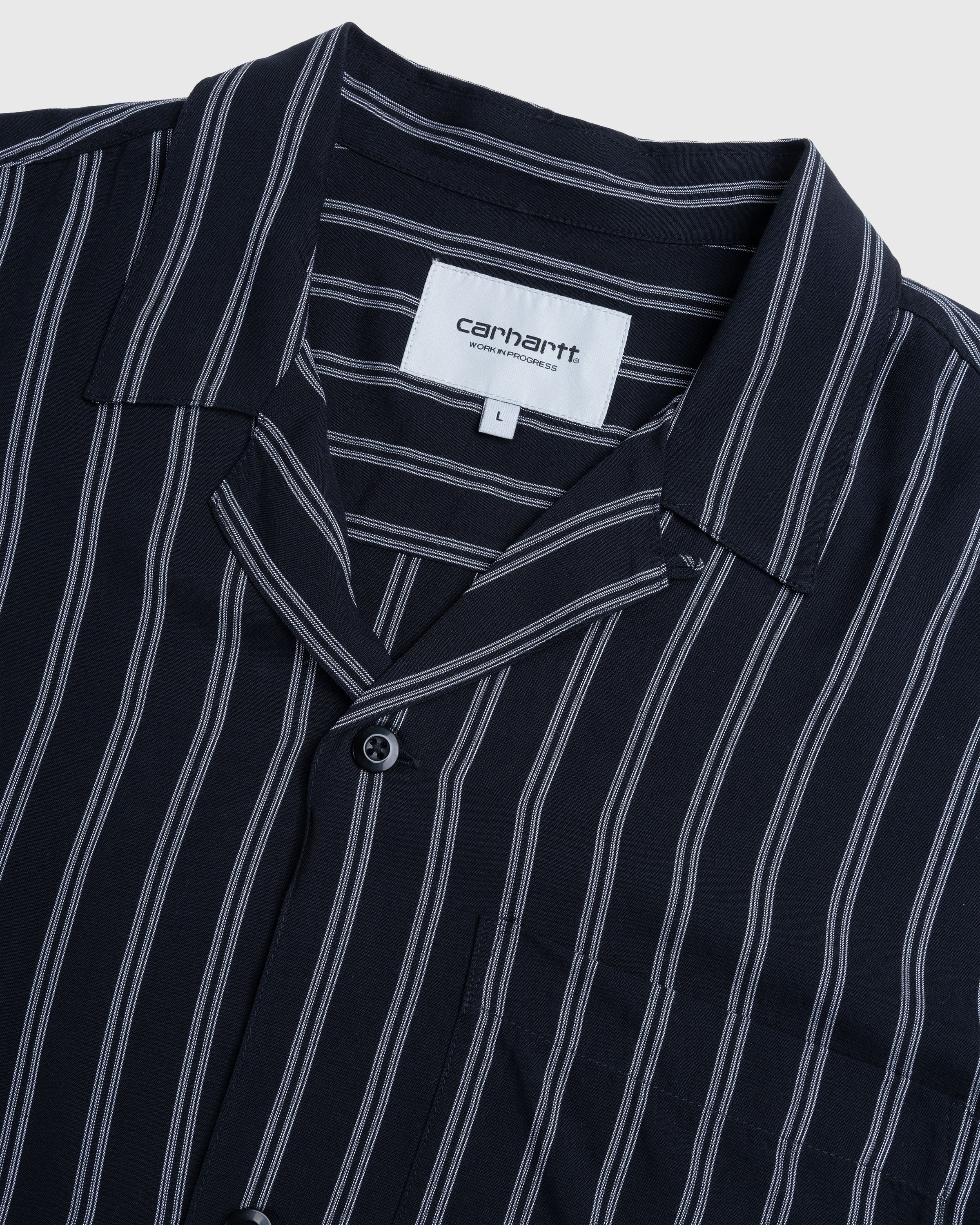 Carhartt WIP - Reyes Stripe Shirt Black - Clothing - Black - Image 6