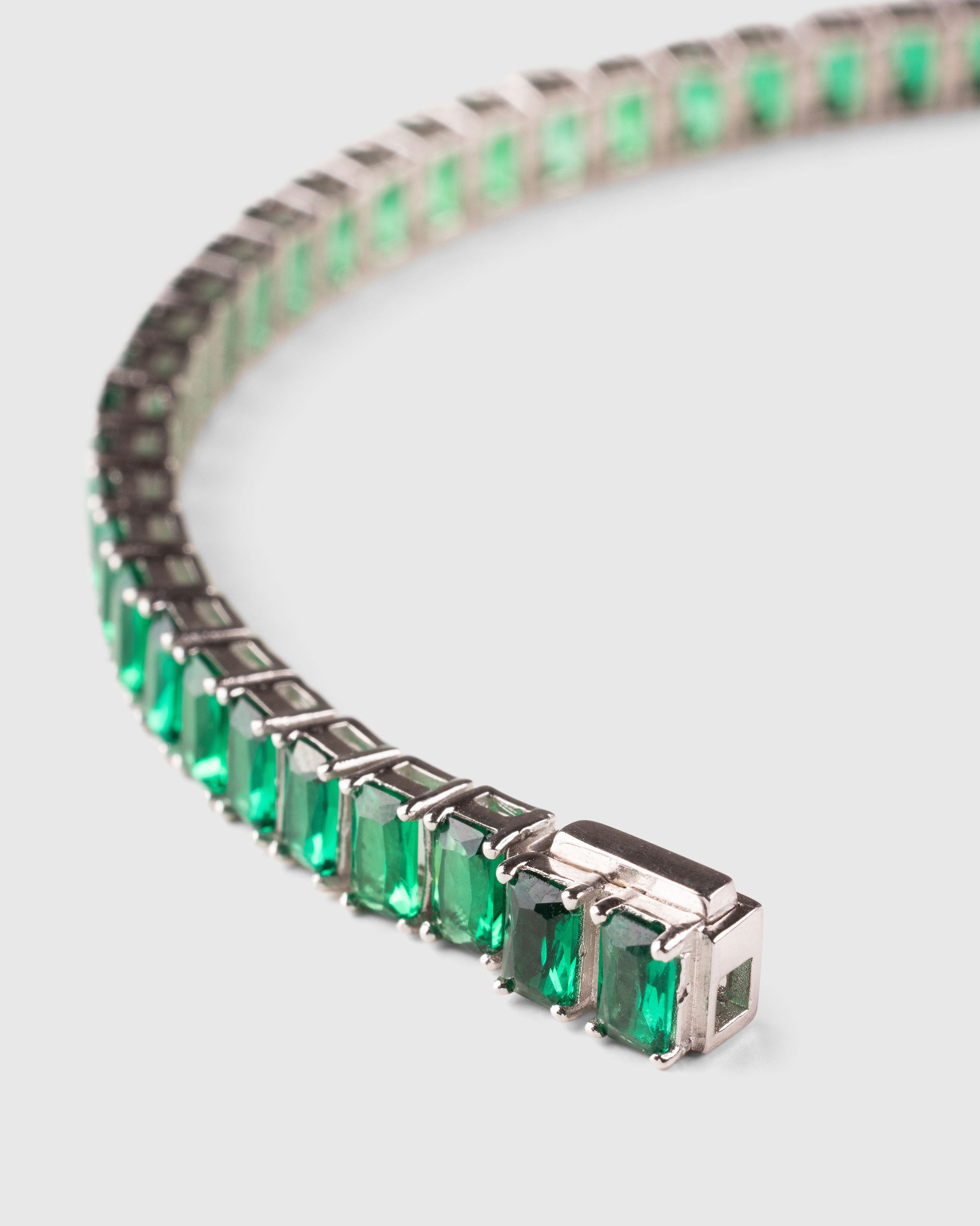 Hatton Labs - Emerald Cut Tennis Bracelet Silver/Emerald - Accessories - Multi - Image 2
