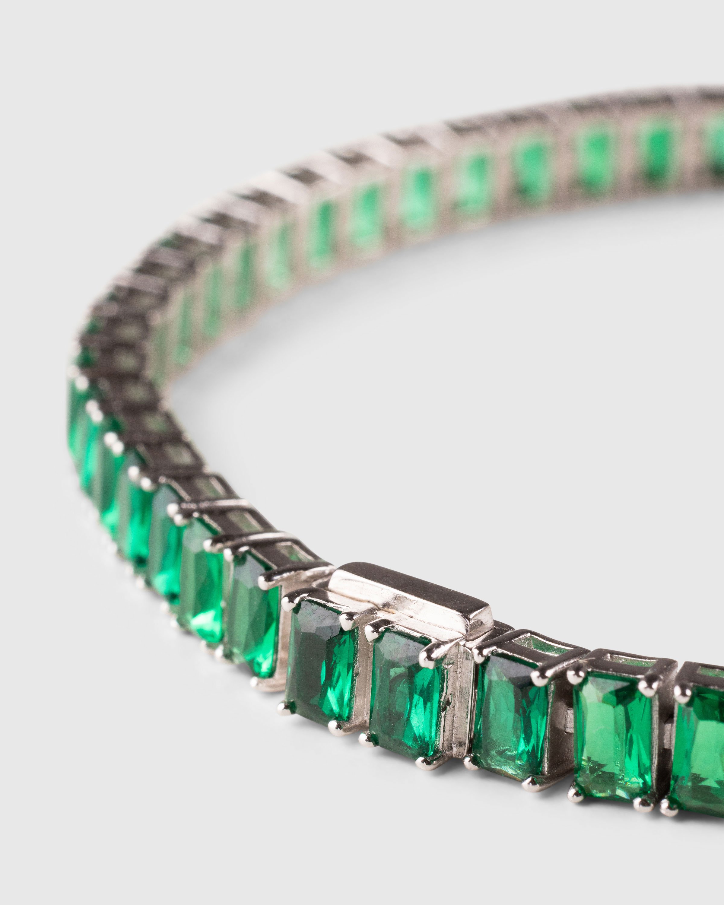 Hatton Labs - Emerald Cut Tennis Bracelet Silver/Emerald - Accessories - Multi - Image 3
