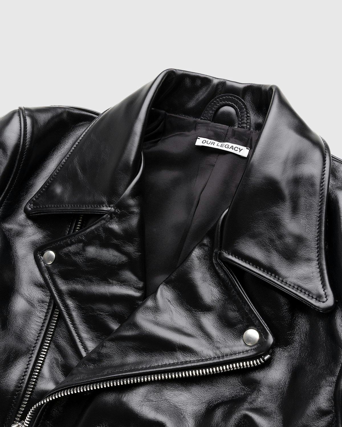 Our Legacy - Hellraiser Leather Jacket Aamon Black - Clothing - Black - Image 3