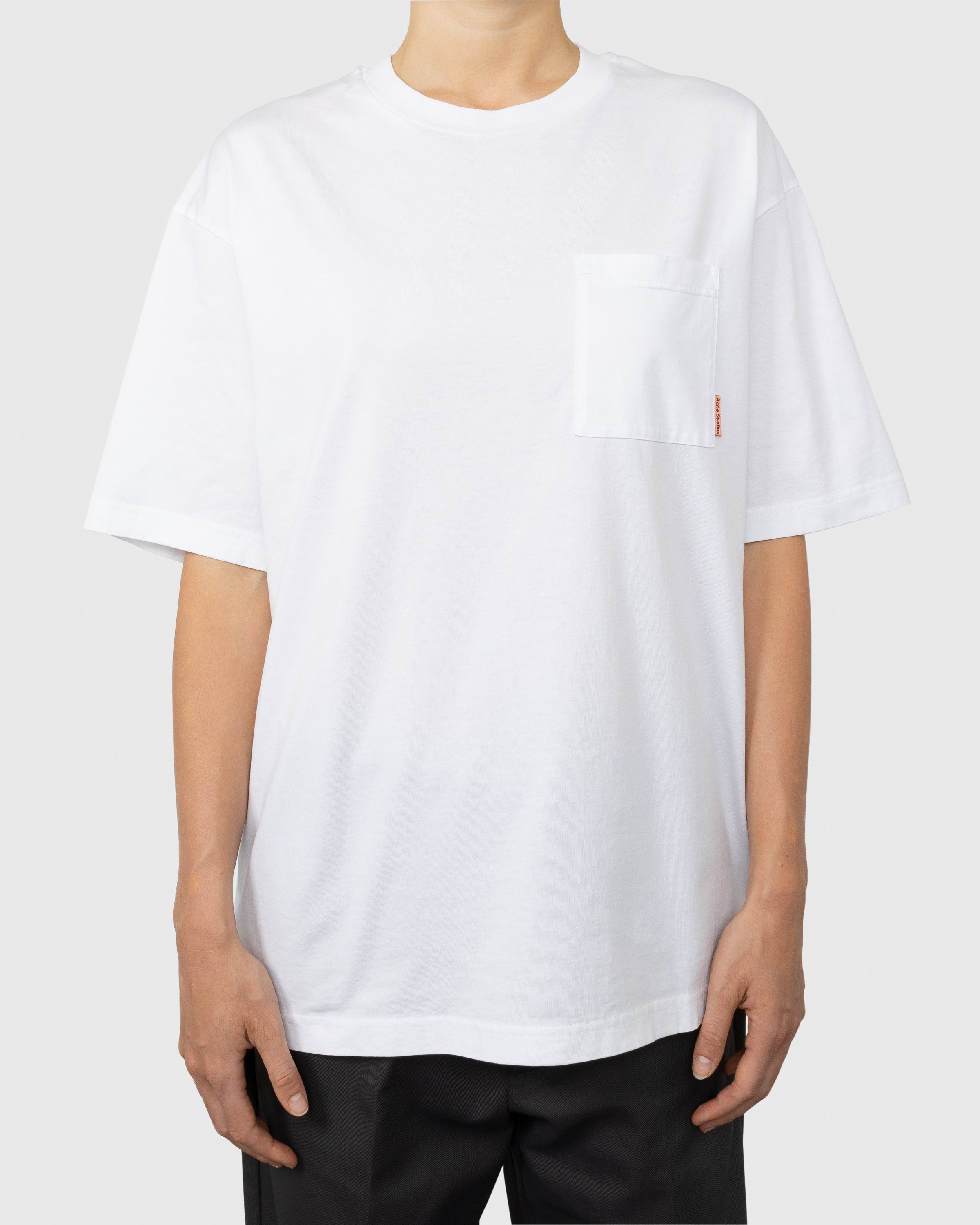 Acne Studios - Organic Cotton Pocket T-Shirt White - Clothing - White - Image 2