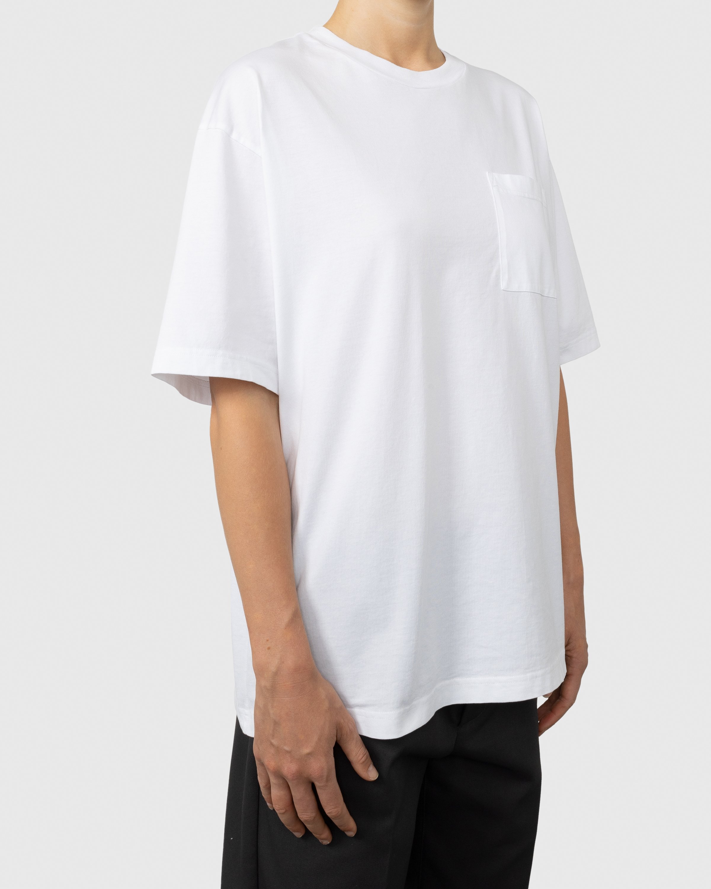 Acne Studios - Organic Cotton Pocket T-Shirt White - Clothing - White - Image 3