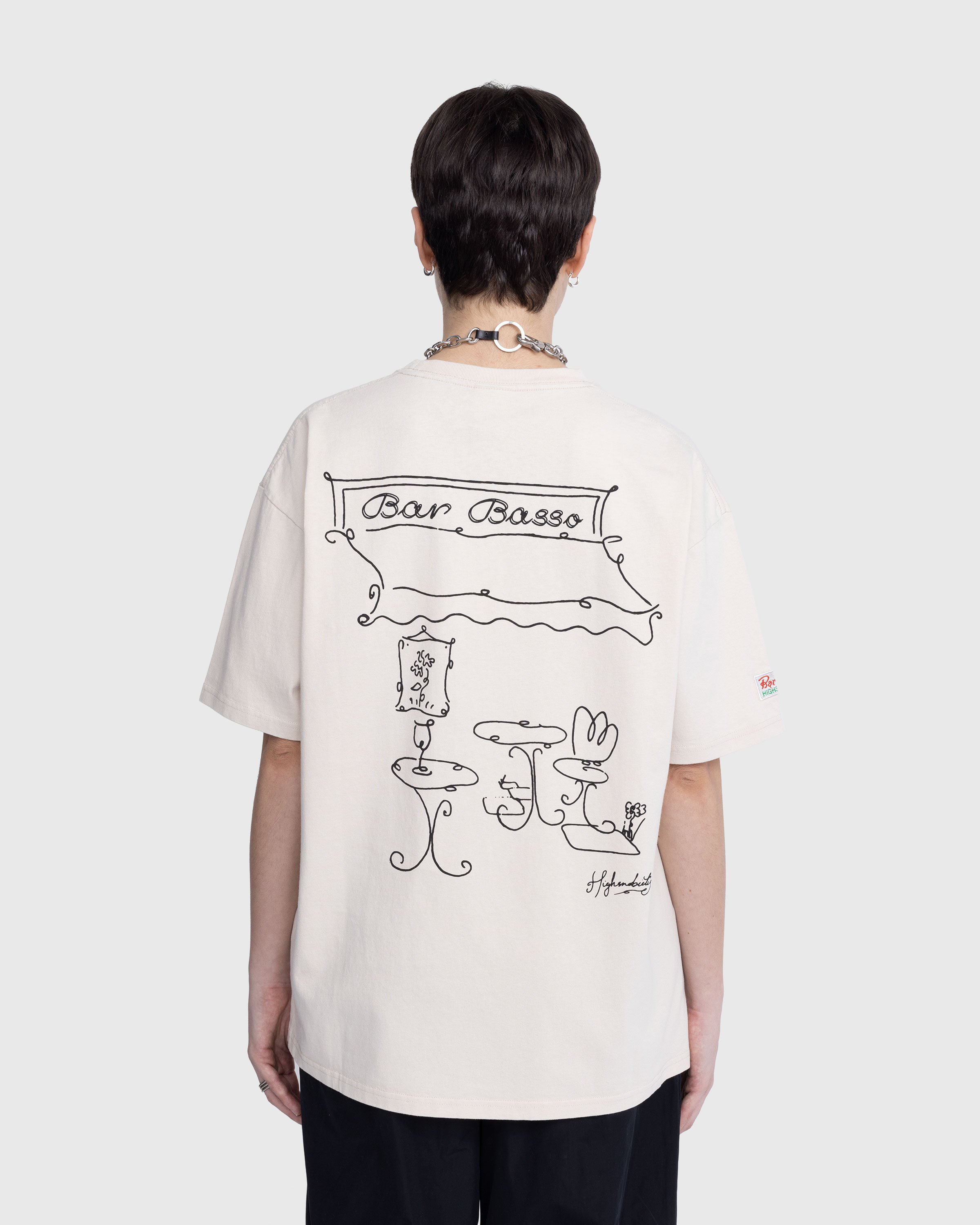 Bar Basso x Highsnobiety - Illustrated Graphic T-Shirt Eggshell - Clothing - Beige - Image 6