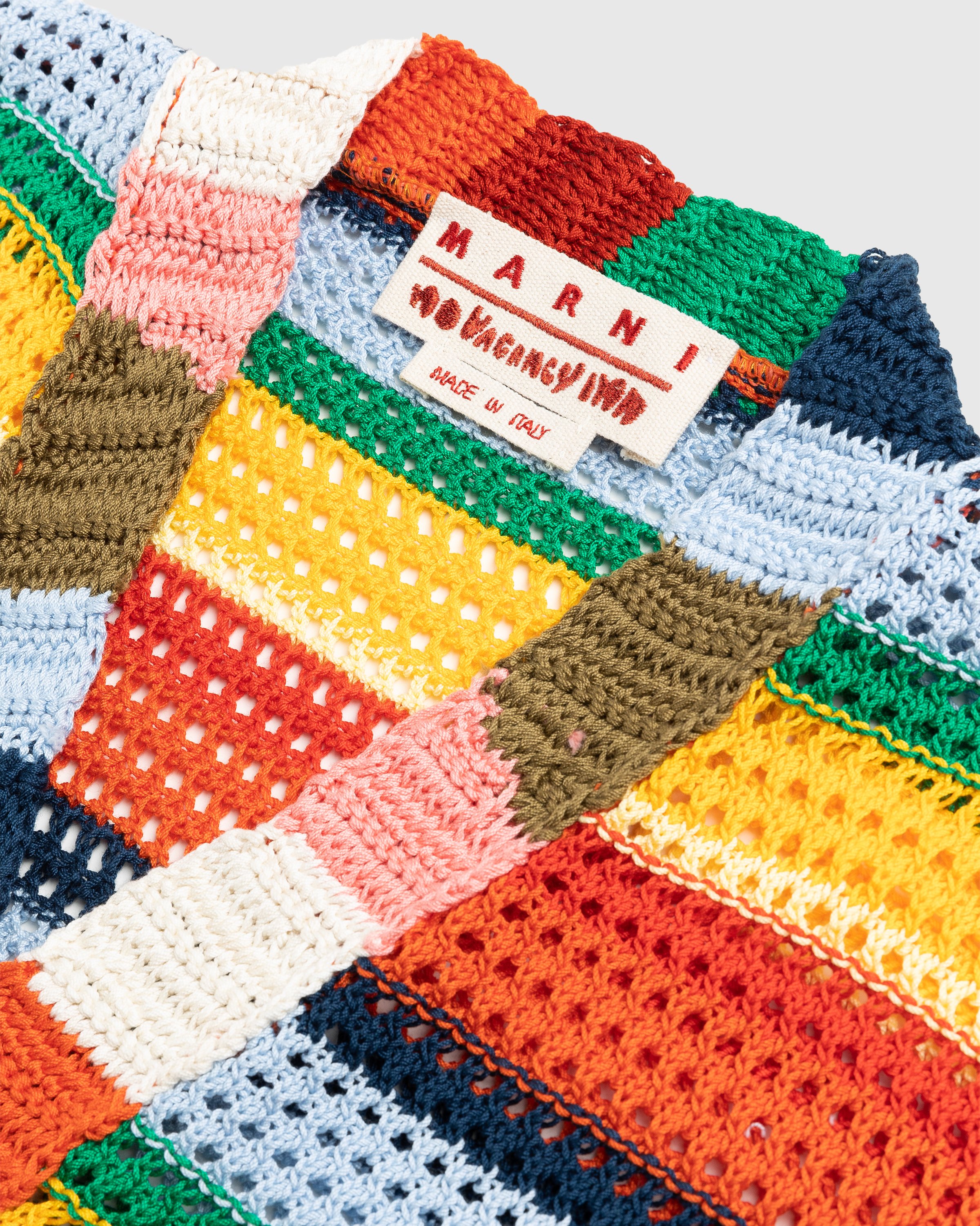 Marni x No Vacancy Inn - Striped Crochet Cardigan Multi - Clothing - Multi - Image 5