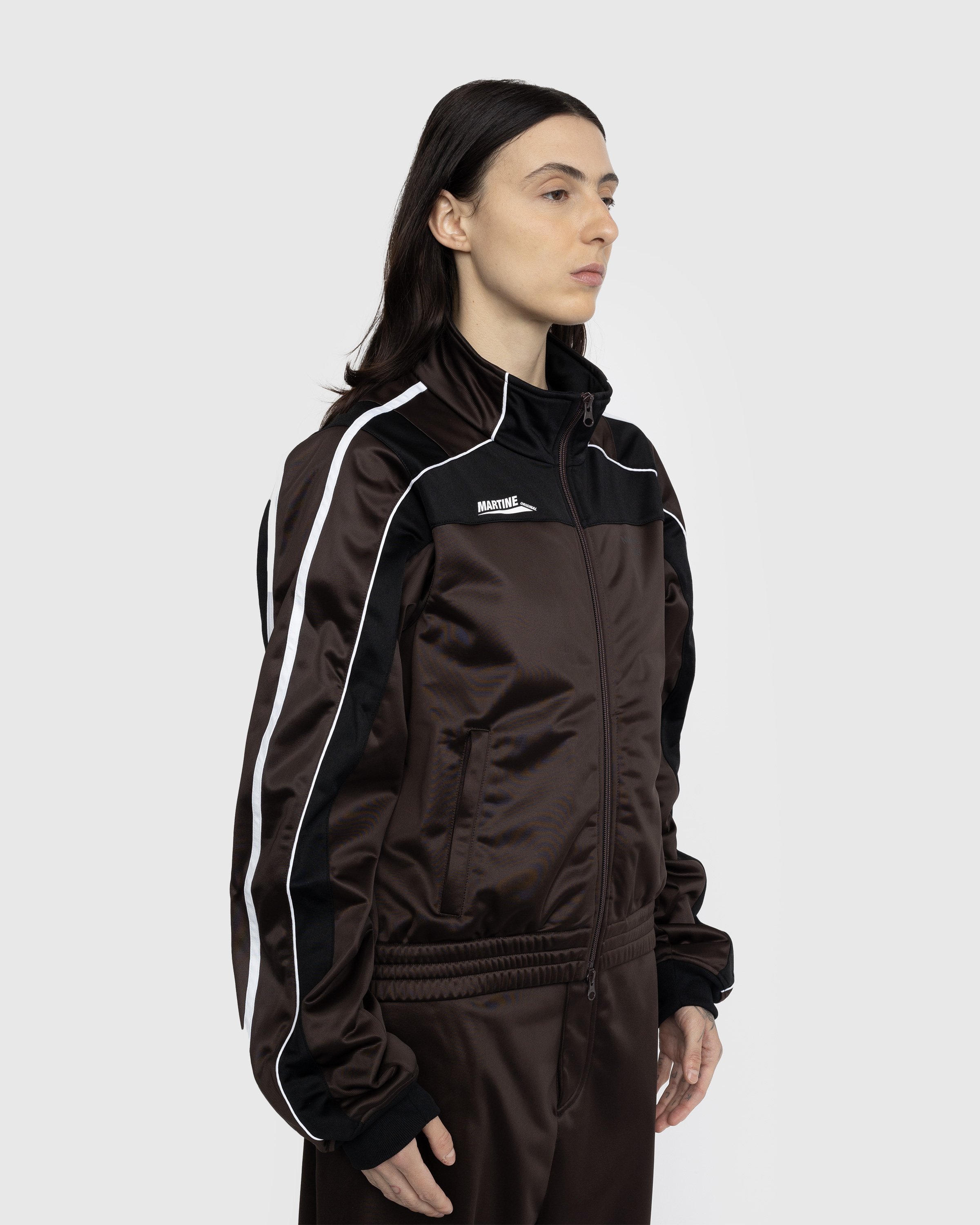 Martine Rose - Shrunken Track Jacket Brown - Clothing - Brown - Image 4