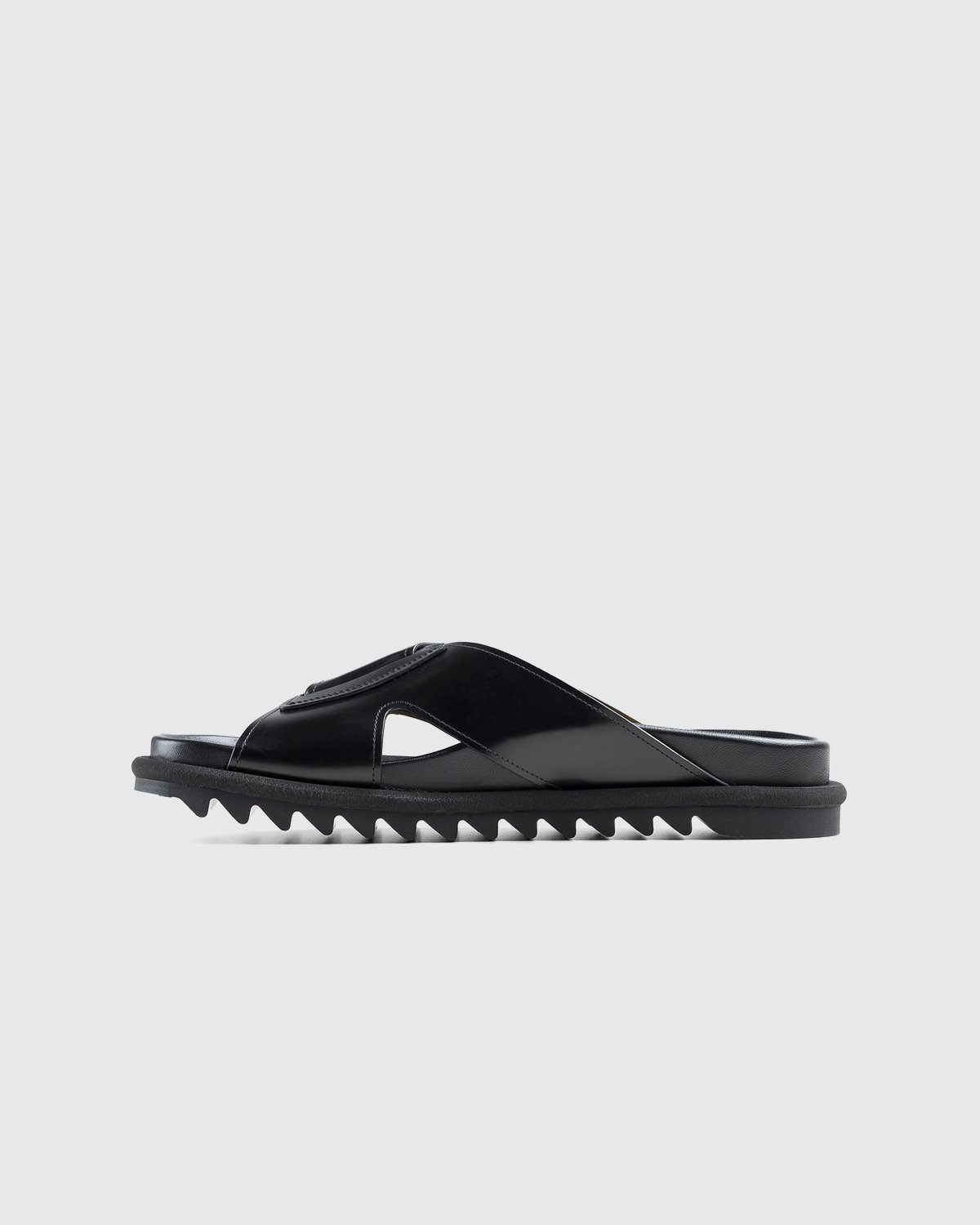 Dries van Noten - Leather Criss-Cross Sandals Black - Footwear - Black - Image 2