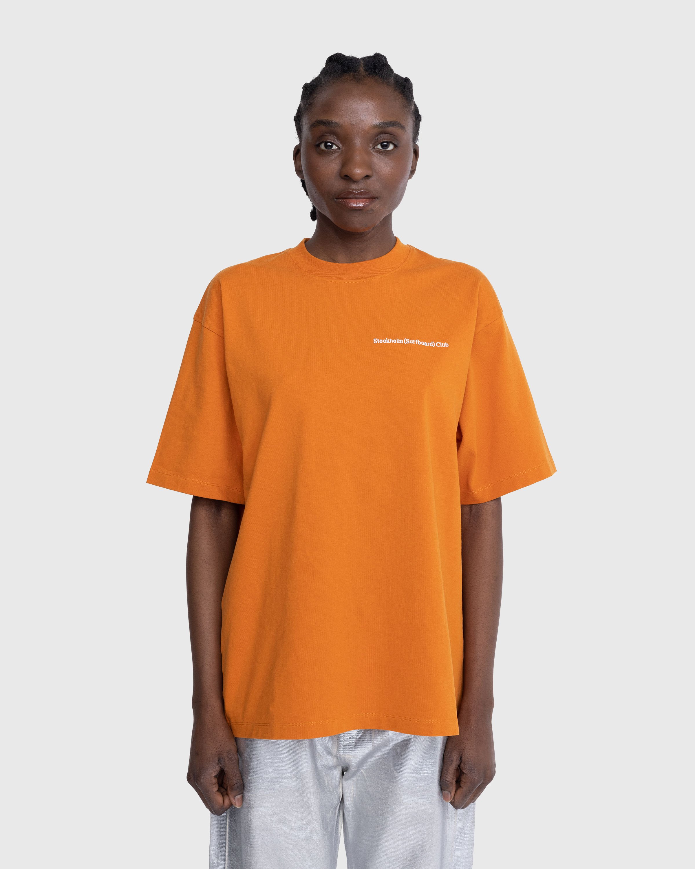 Stockholm Surfboard Club - Embroidered Logo T-Shirt Carrot Orange - Clothing - Orange - Image 2