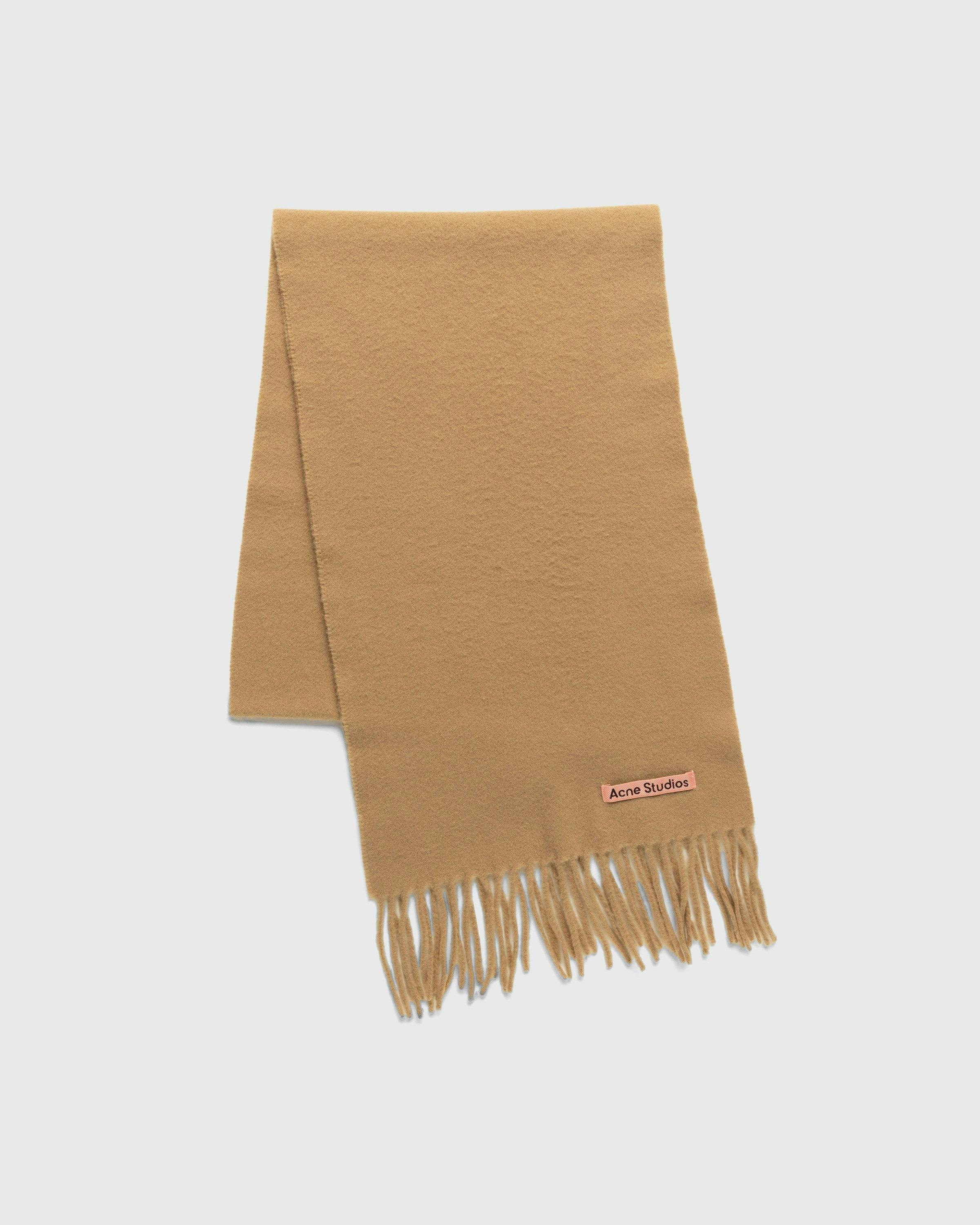 Acne Studios - Skinny Wool Scarf Dark Camel - Accessories - Brown - Image 2