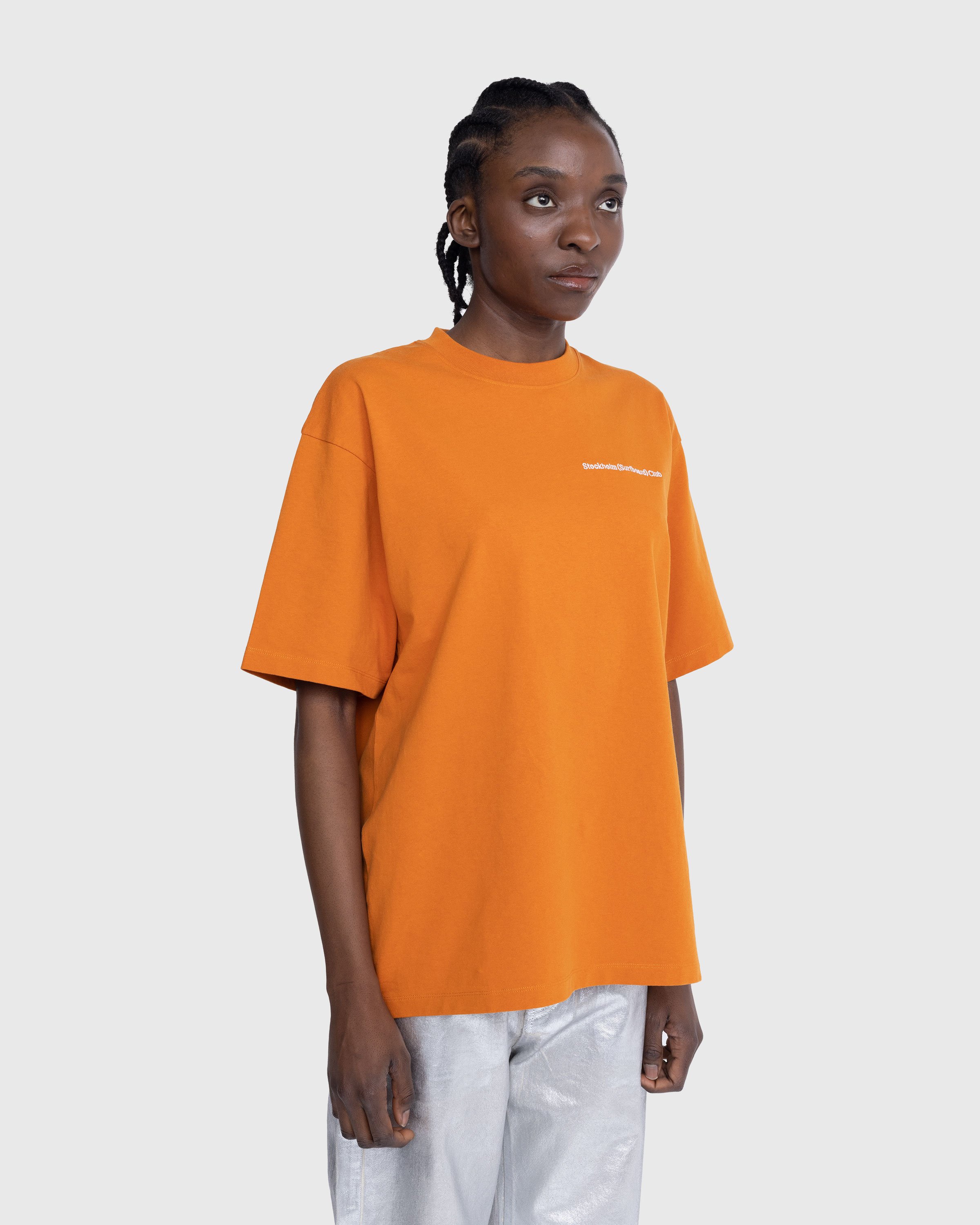 Stockholm Surfboard Club - Embroidered Logo T-Shirt Carrot Orange - Clothing - Orange - Image 4