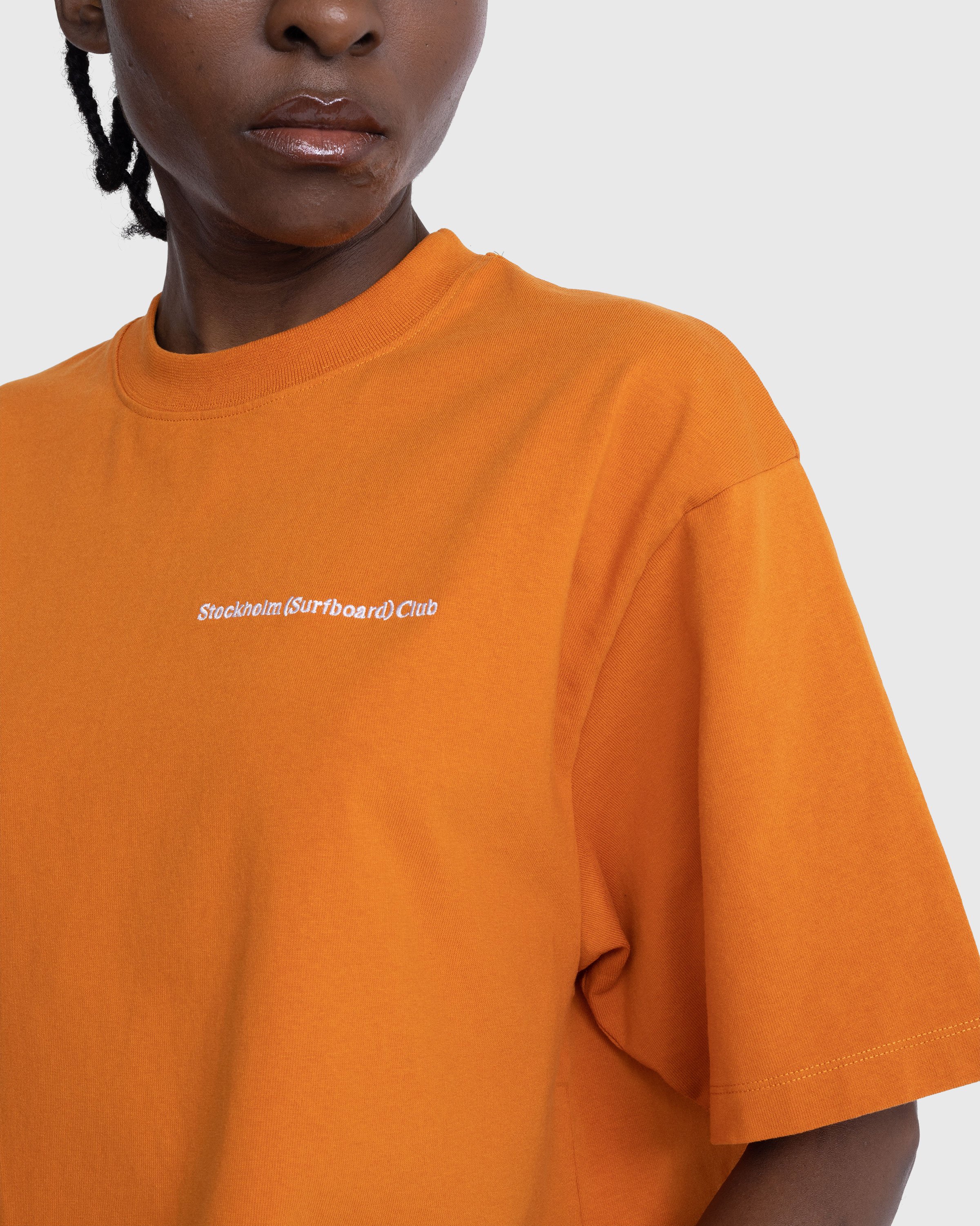 Stockholm Surfboard Club - Embroidered Logo T-Shirt Carrot Orange - Clothing - Orange - Image 5