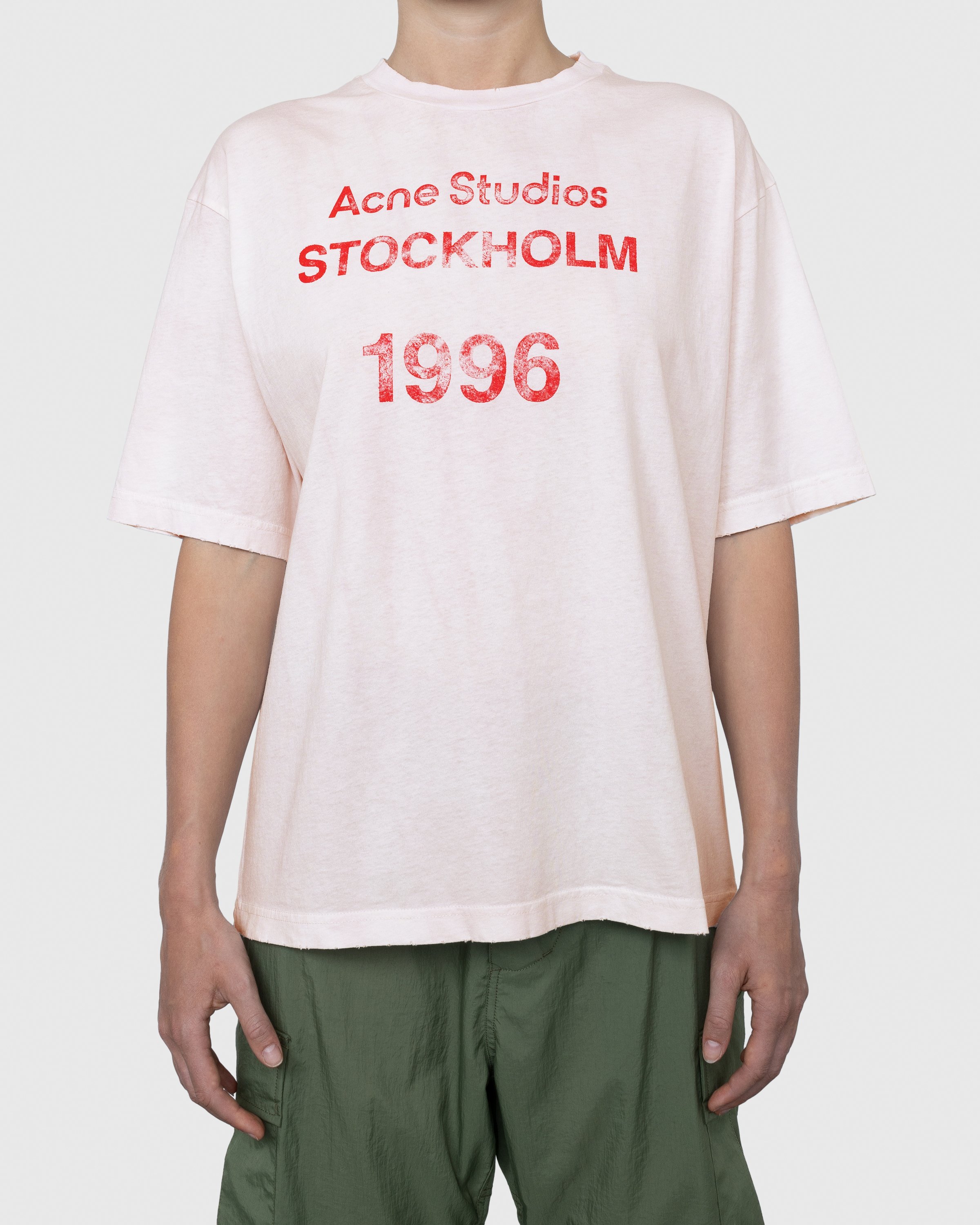 Acne Studios - Tea Dyed Logo Stamp T-Shirt Orange - Clothing - Orange - Image 2