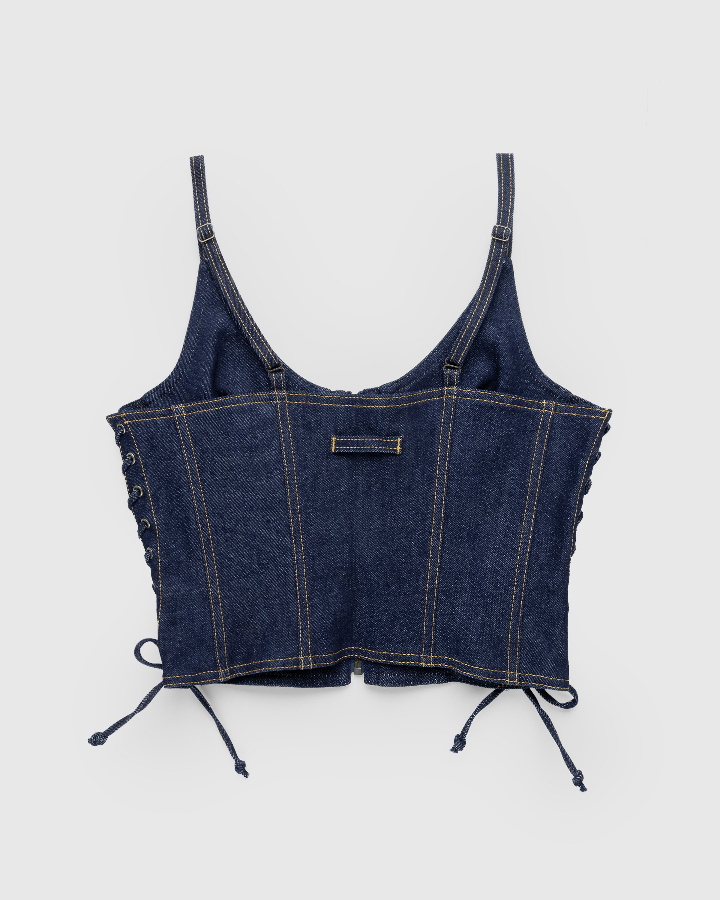 Jean Paul Gaultier - Topstitch Corset Indigo - Clothing - Blue - Image 2