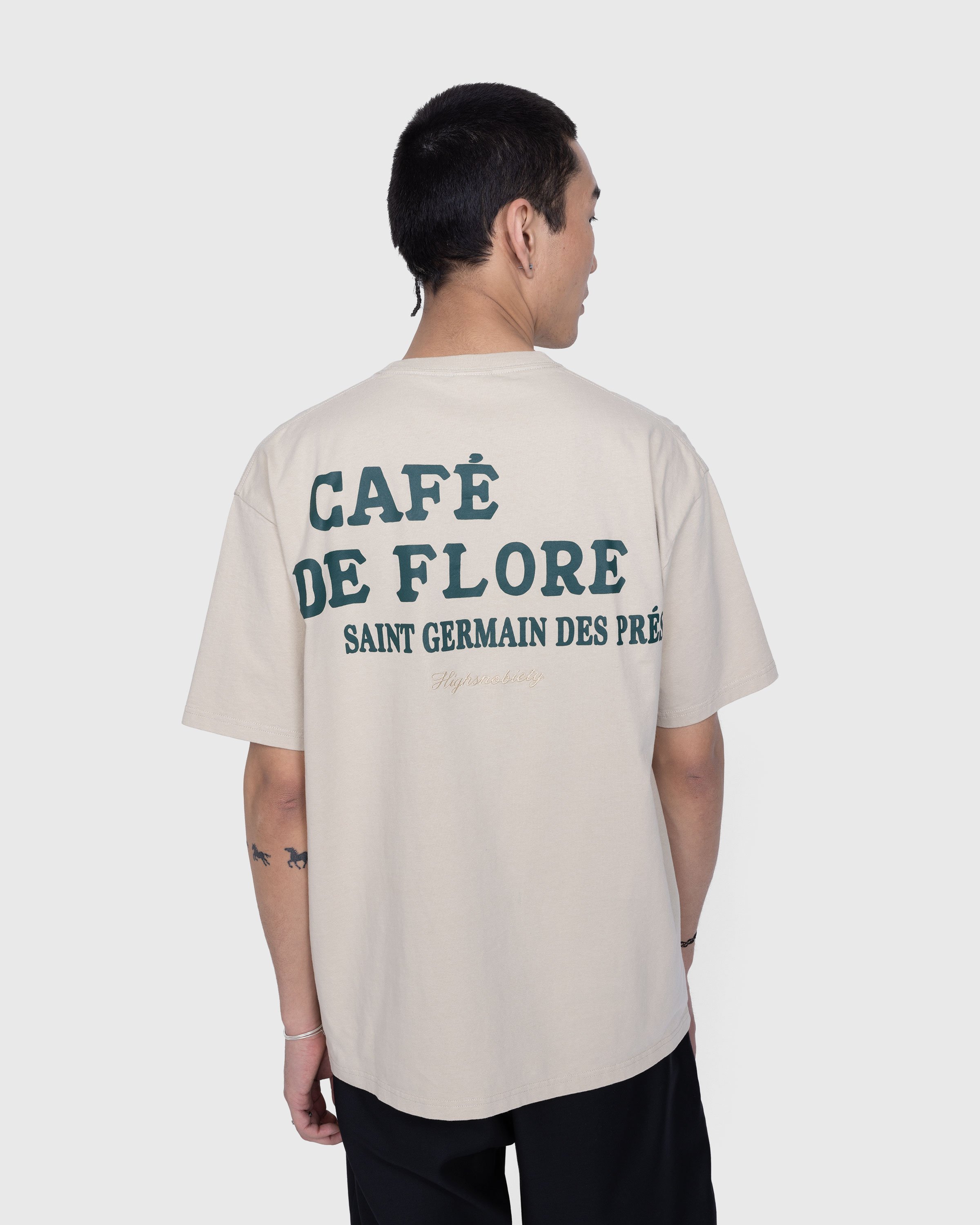 Café de Flore x Highsnobiety - Short Sleeve T-Shirt Eggshell - Clothing - Beige - Image 4