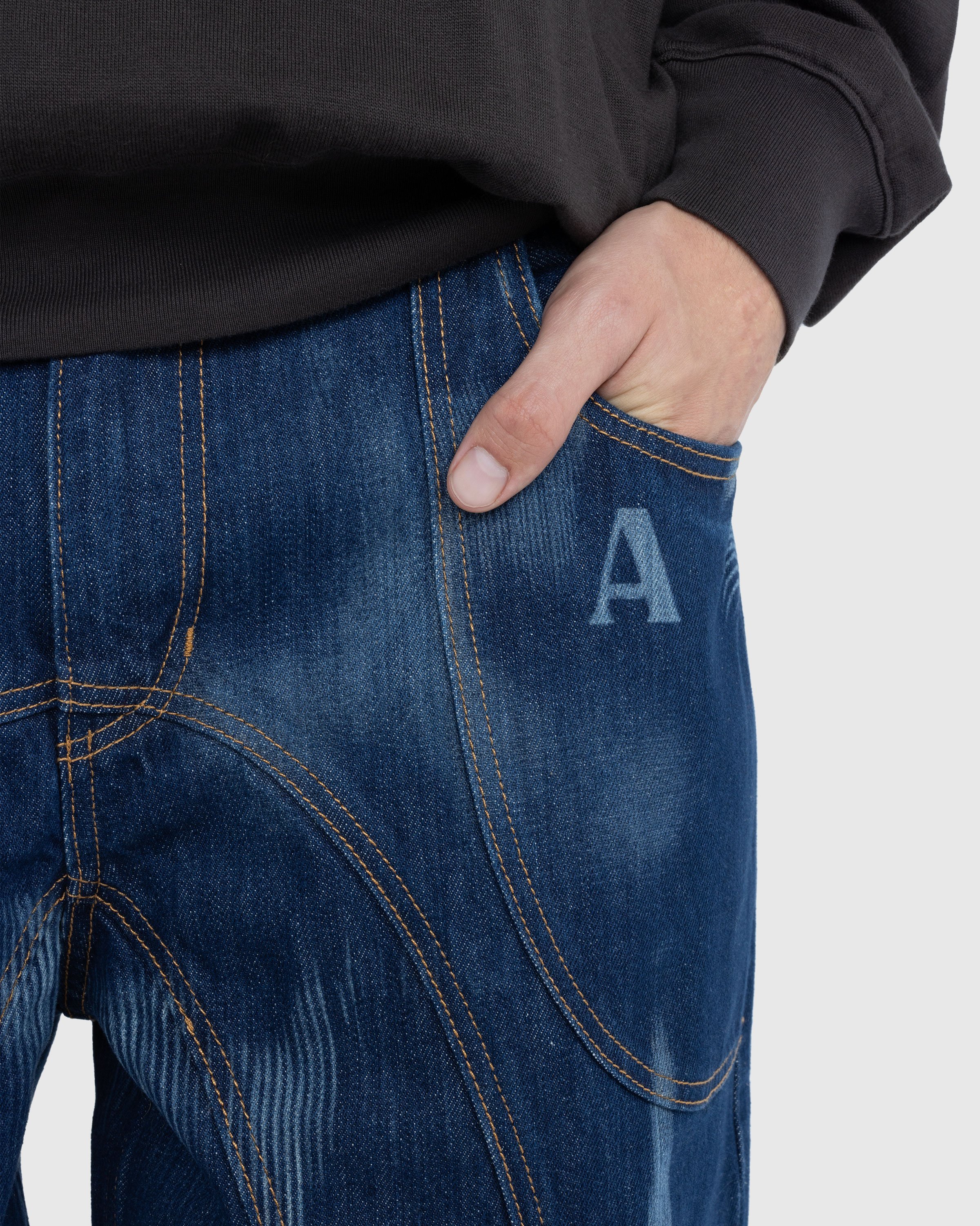 Ahluwalia - Signature Low Rise Jeans Indigo - Clothing - Blue - Image 5
