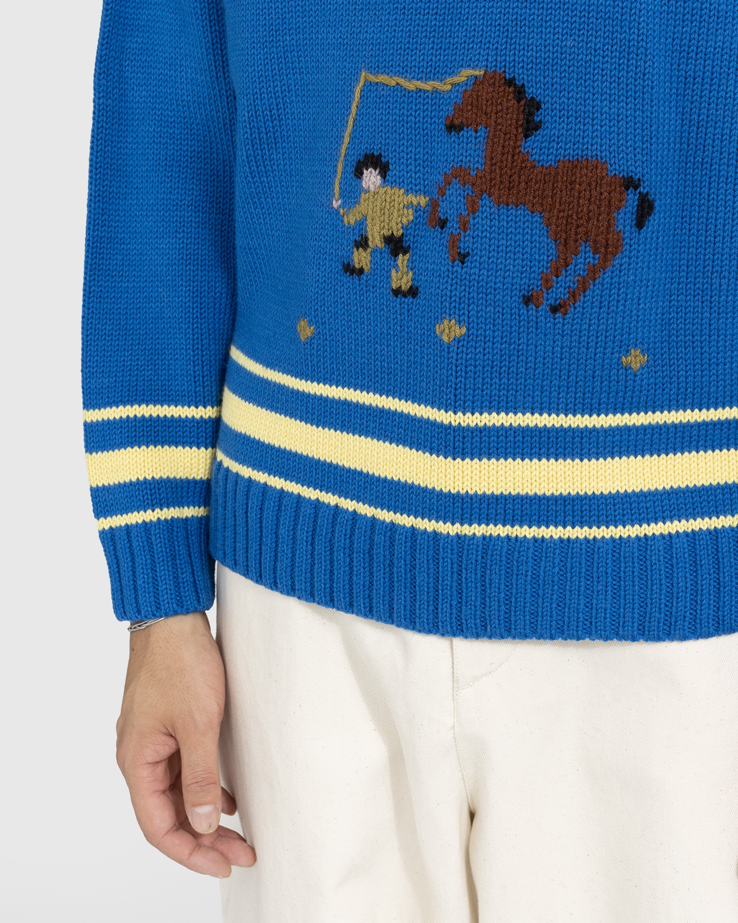 Bode - Pony Lasso Sweater Blue/Multi - Clothing - Blue - Image 4