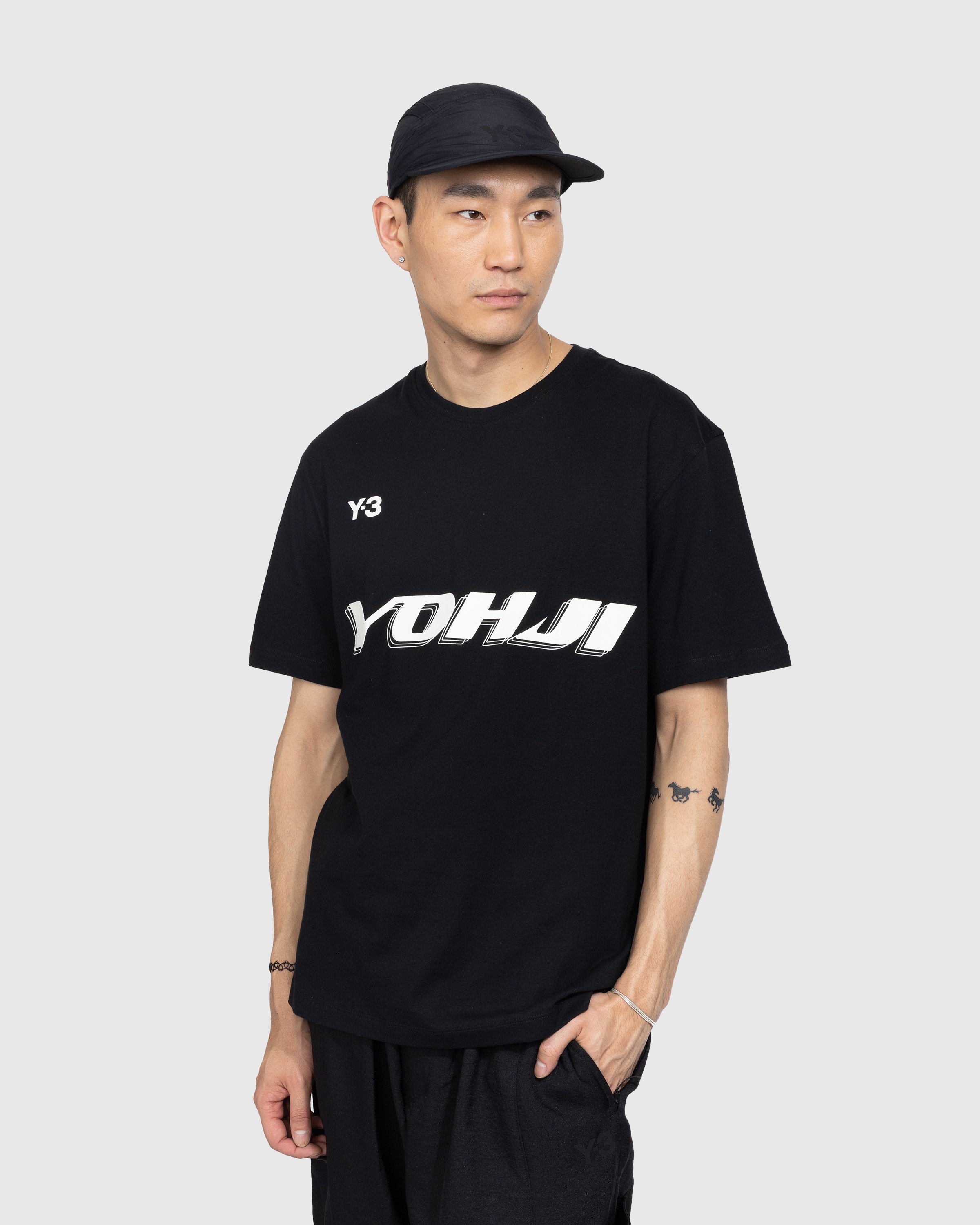 Y-3 - GFX SS T-Shirt - Clothing - Black - Image 2