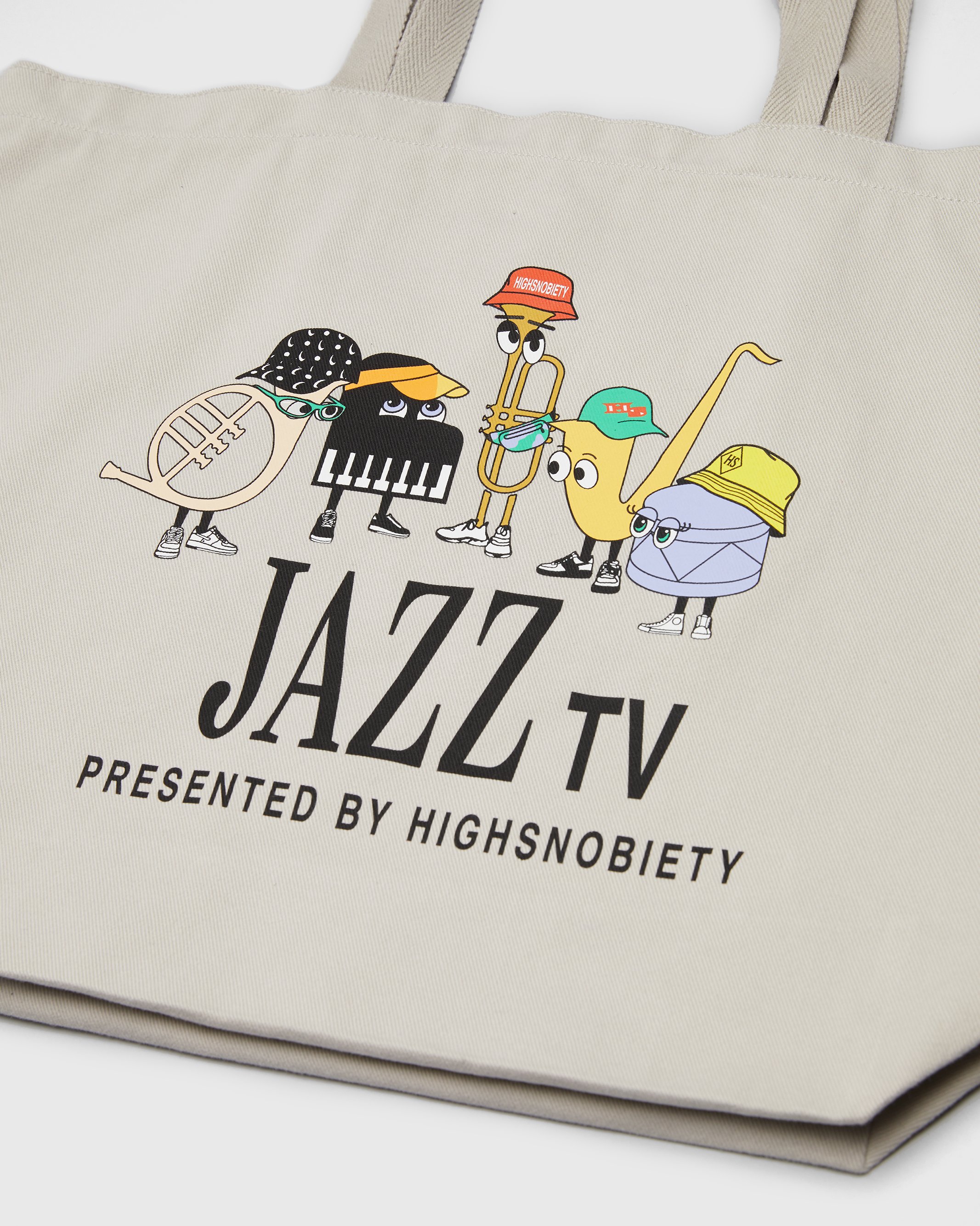 Highsnobiety - Newport Jazz Logo Tote Beige - Accessories - Beige - Image 3