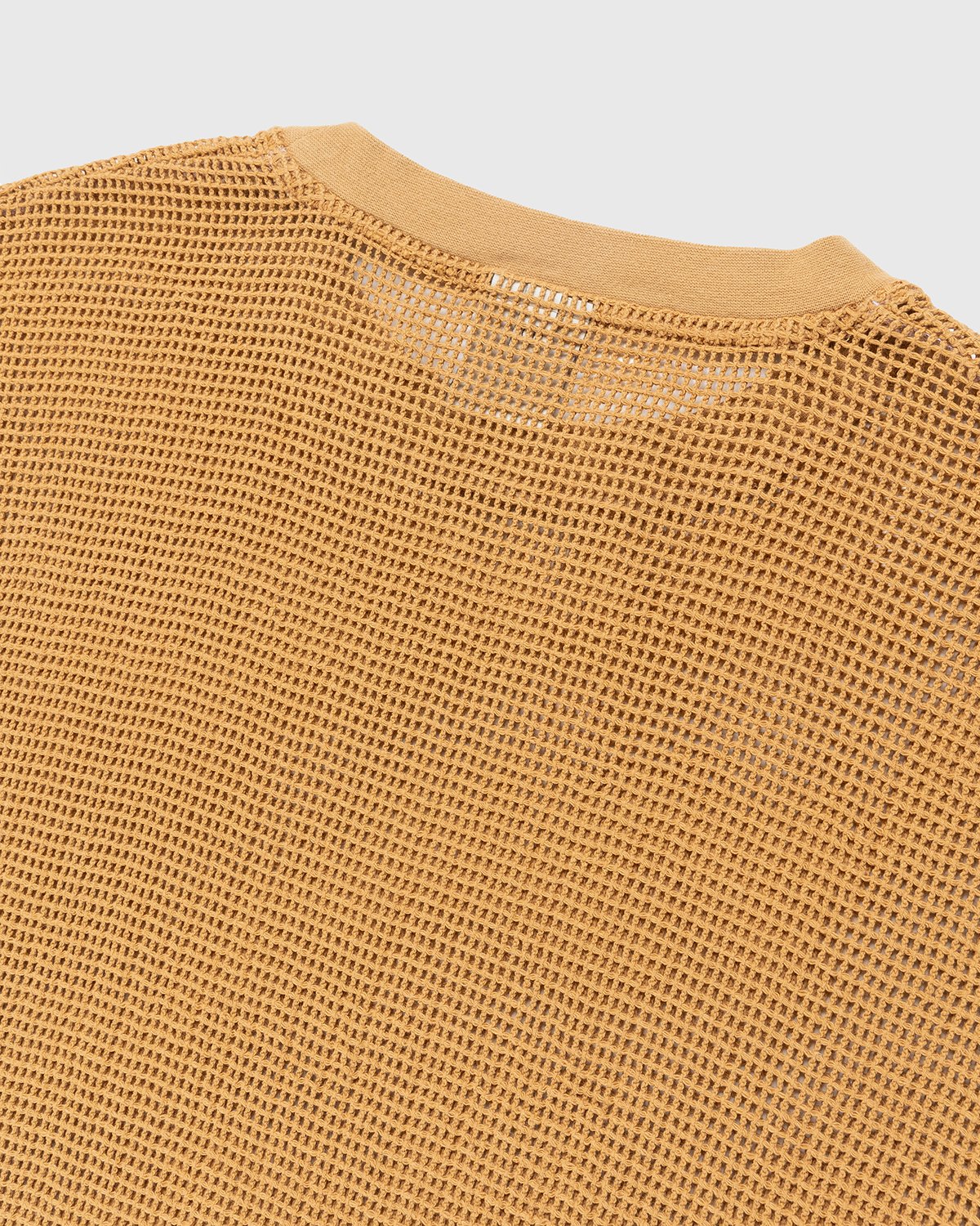 Highsnobiety - Knit Mesh Jersey T-Shirt Brown - Clothing - Brown - Image 5