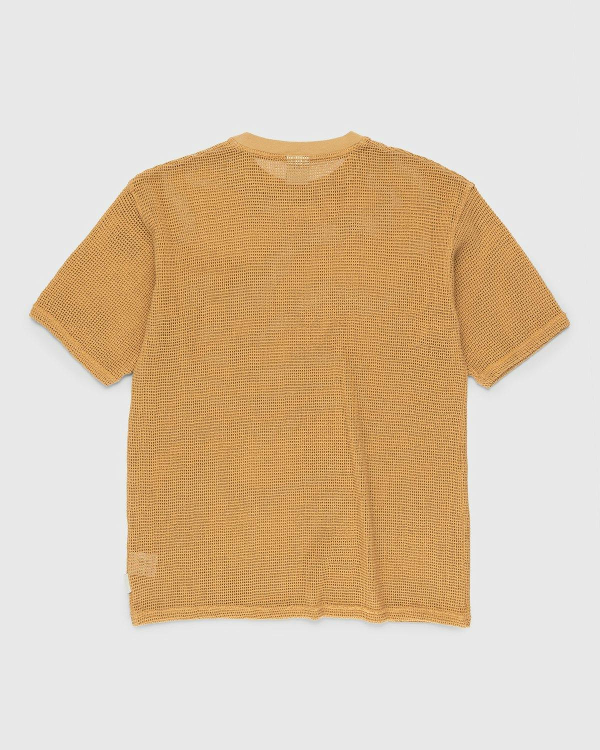 Highsnobiety - Knit Mesh Jersey T-Shirt Brown - Clothing - Brown - Image 2